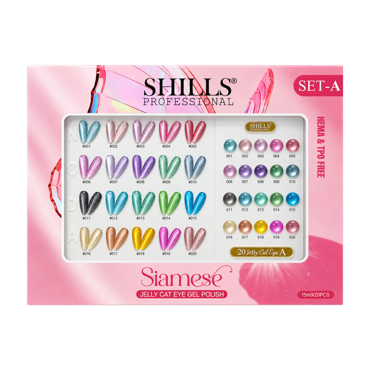 Siamese Jelly Cat Eye Gel Polish Set A (HEMA & TPO FREE)