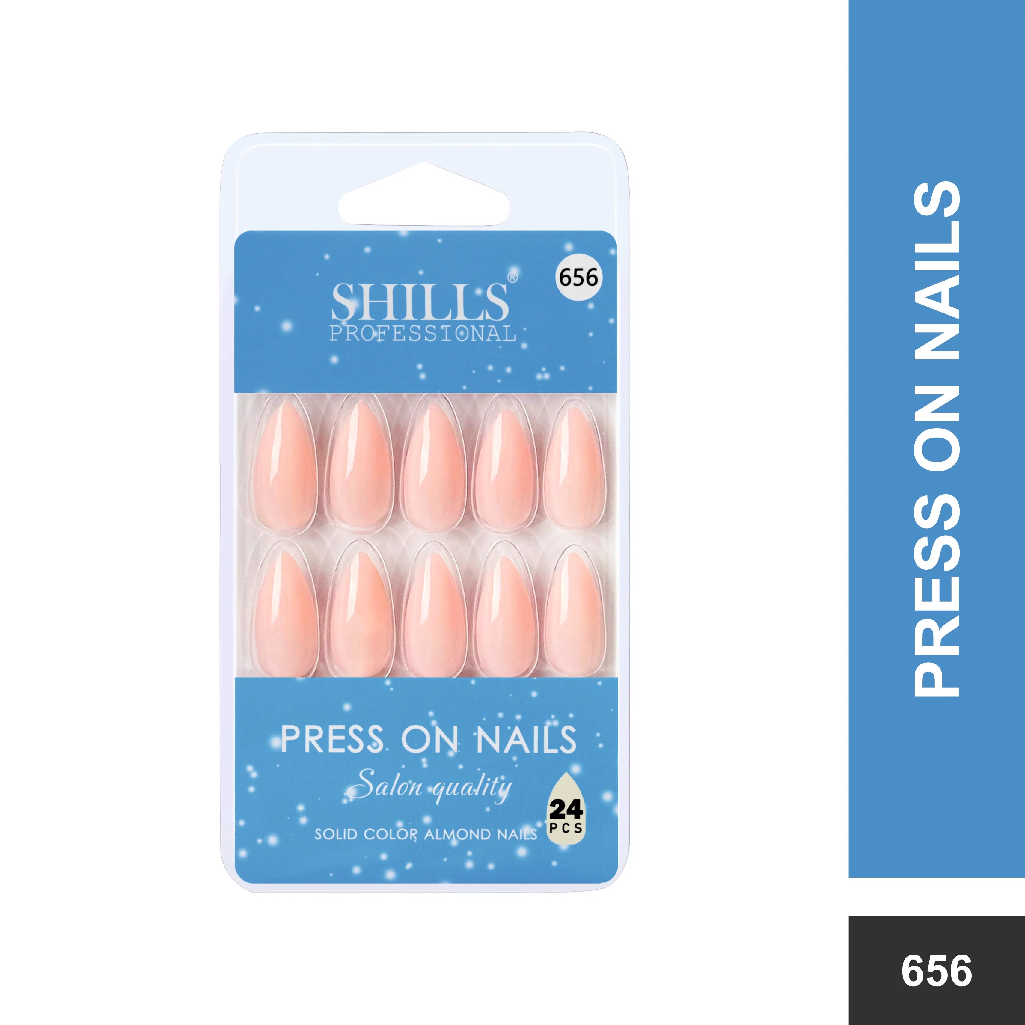 Glossy Solid Color Nails Sharp Almond(SPN631-SPN656) - Shills Professional