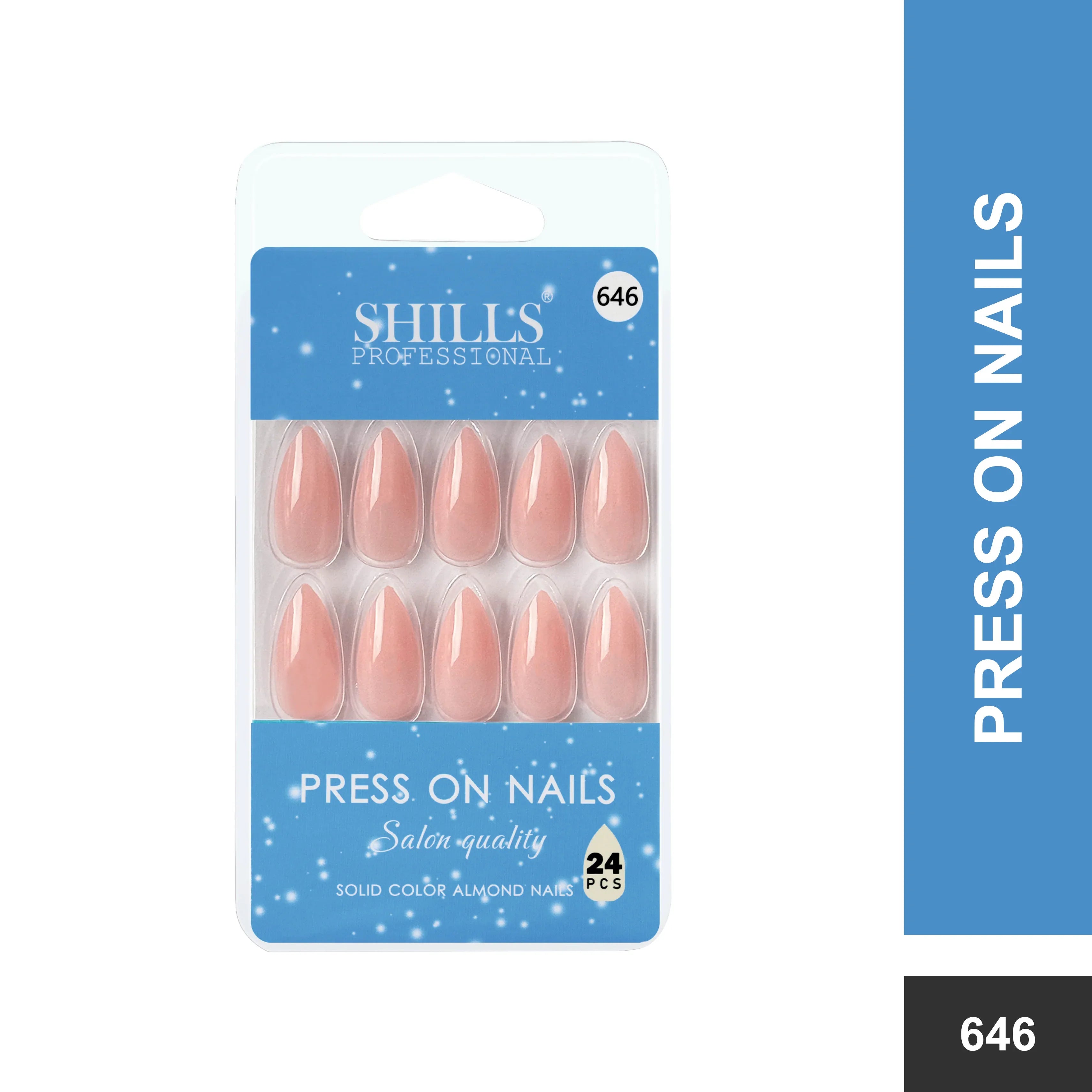 Glossy Solid Color Nails Sharp Almond(SPN631-SPN656) - Shills Professional