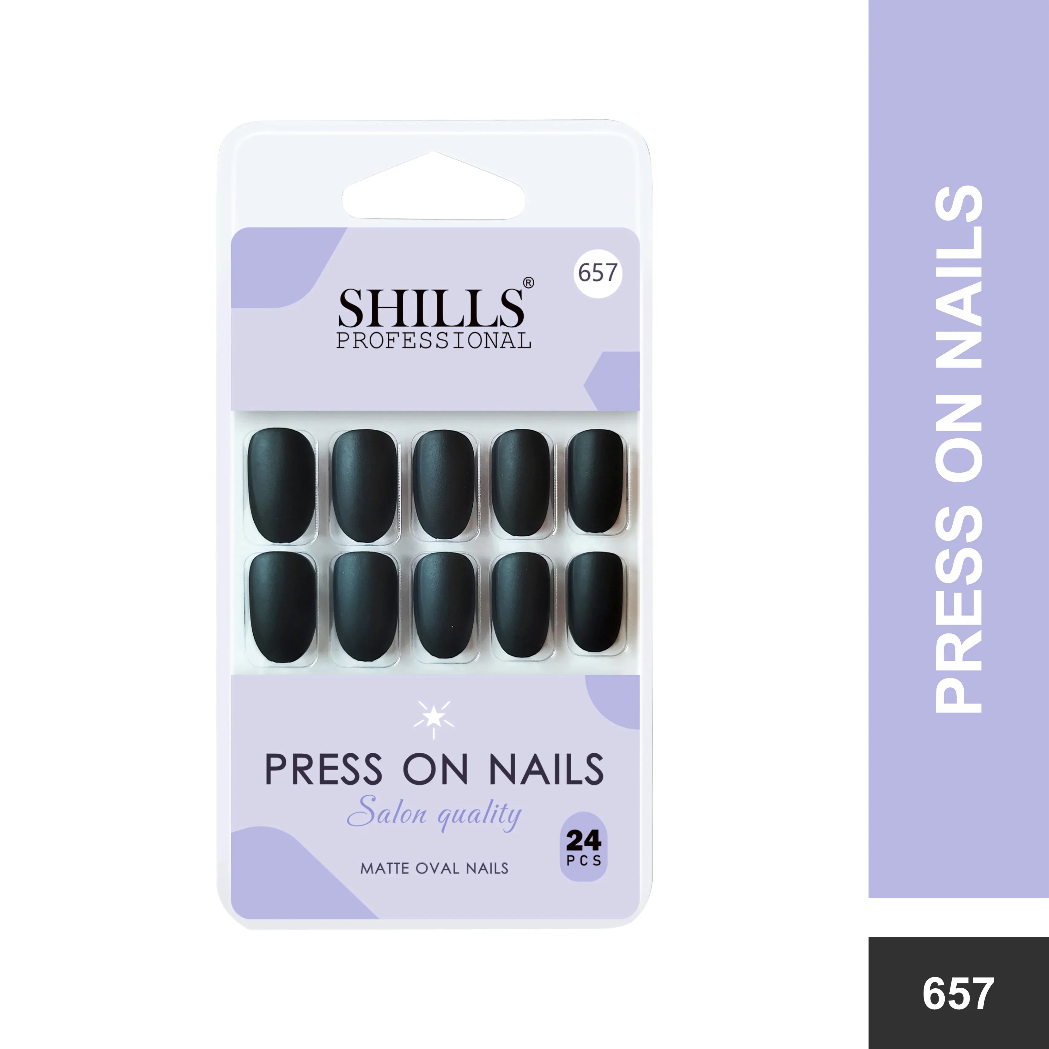 Matte Solid Color Nails Oval(SPN657-SPN666) - Shills Professional
