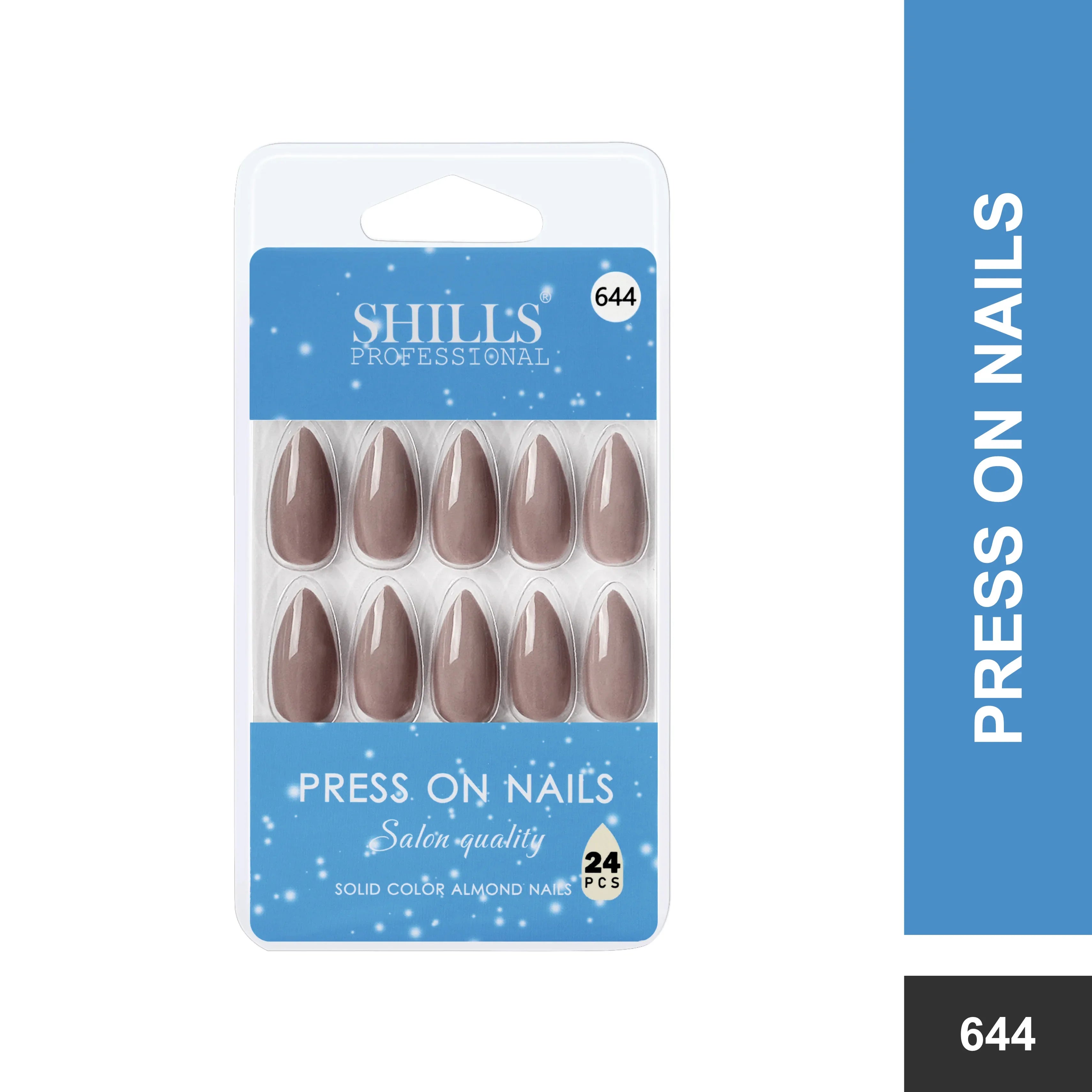 Glossy Solid Color Nails Sharp Almond(SPN631-SPN656) - Shills Professional