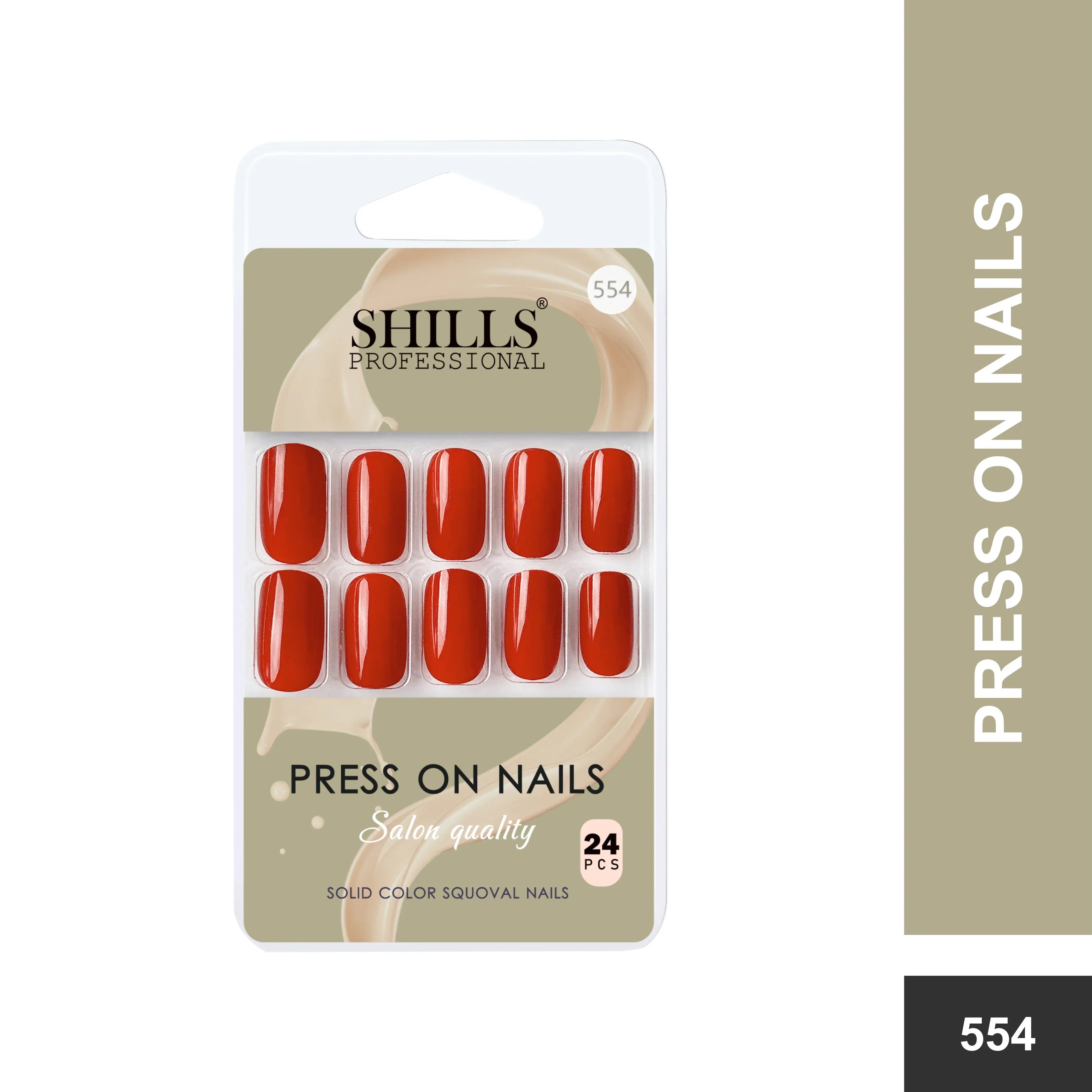 Glossy Solid Color Nails Square(SPN553-SPN578) - Shills Professional
