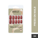 Glossy Solid Color Nails Square(SPN579-SPN604) - Shills Professional