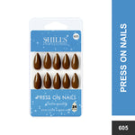 Glossy Solid Color Nails Sharp Almond(SPN605-SPN630) - Shills Professional