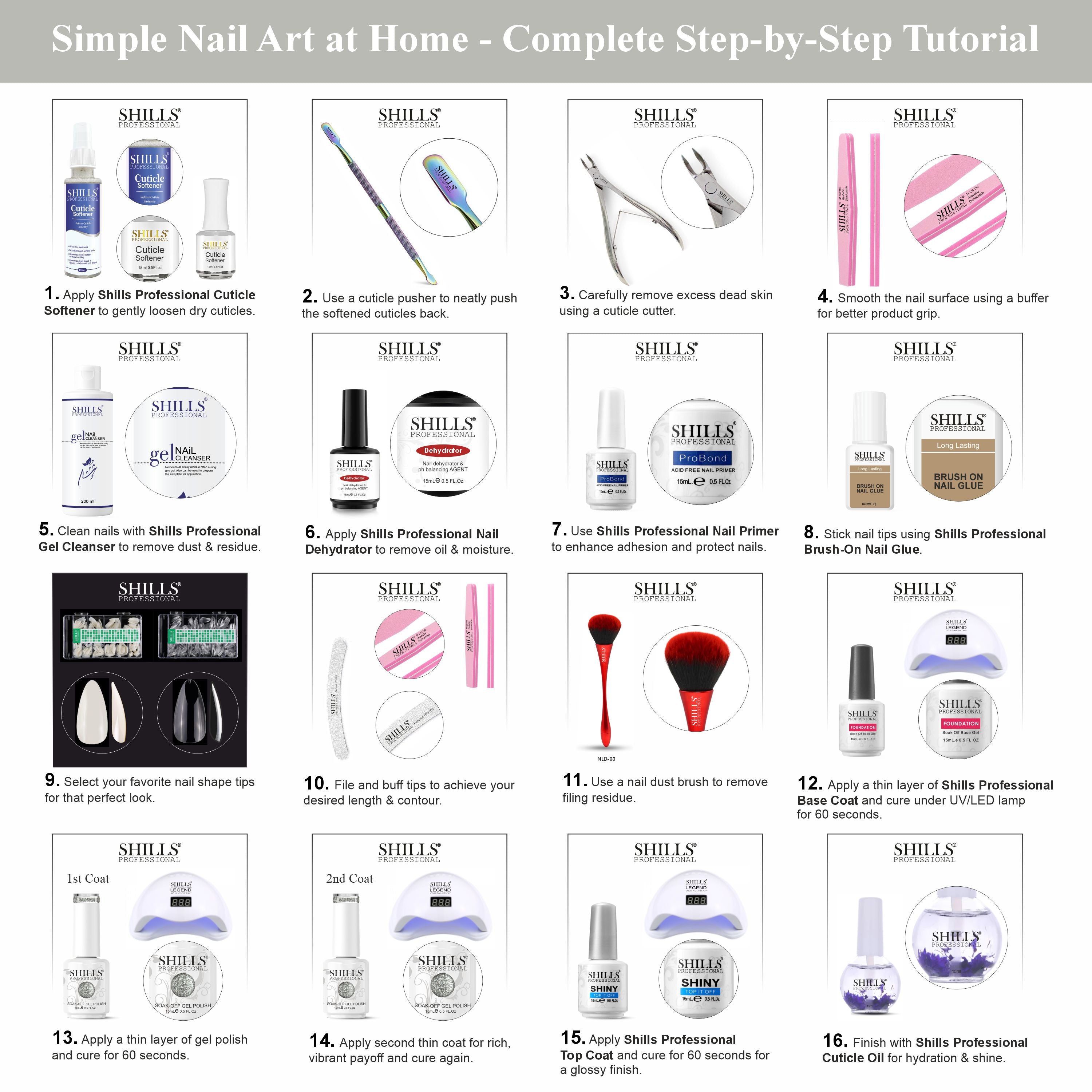 SHILLS PROFESSIONAL UV/LED Glitter Gel Polish 15ml