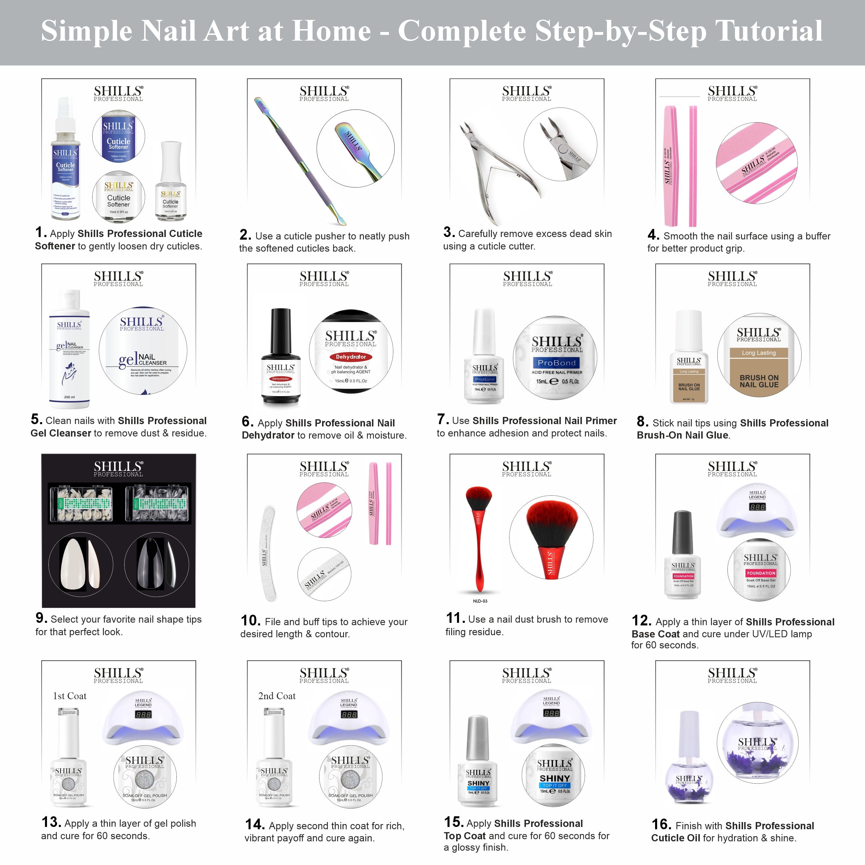 SHILLS PROFESSIONAL UV/LED Glitter Gel Polish 15ml