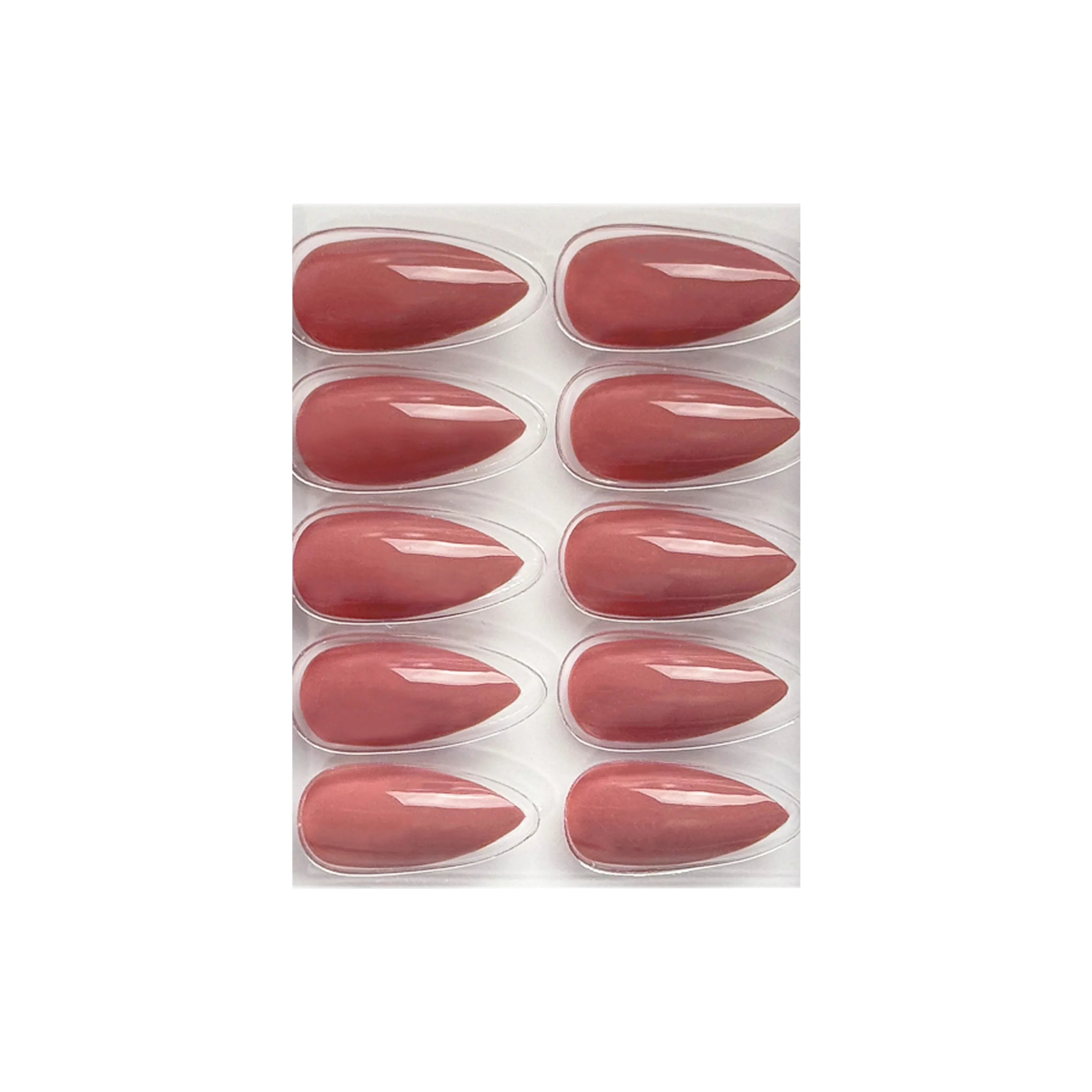 Glossy Solid Color Nails Sharp Almond(SPN605-SPN630) - Shills Professional