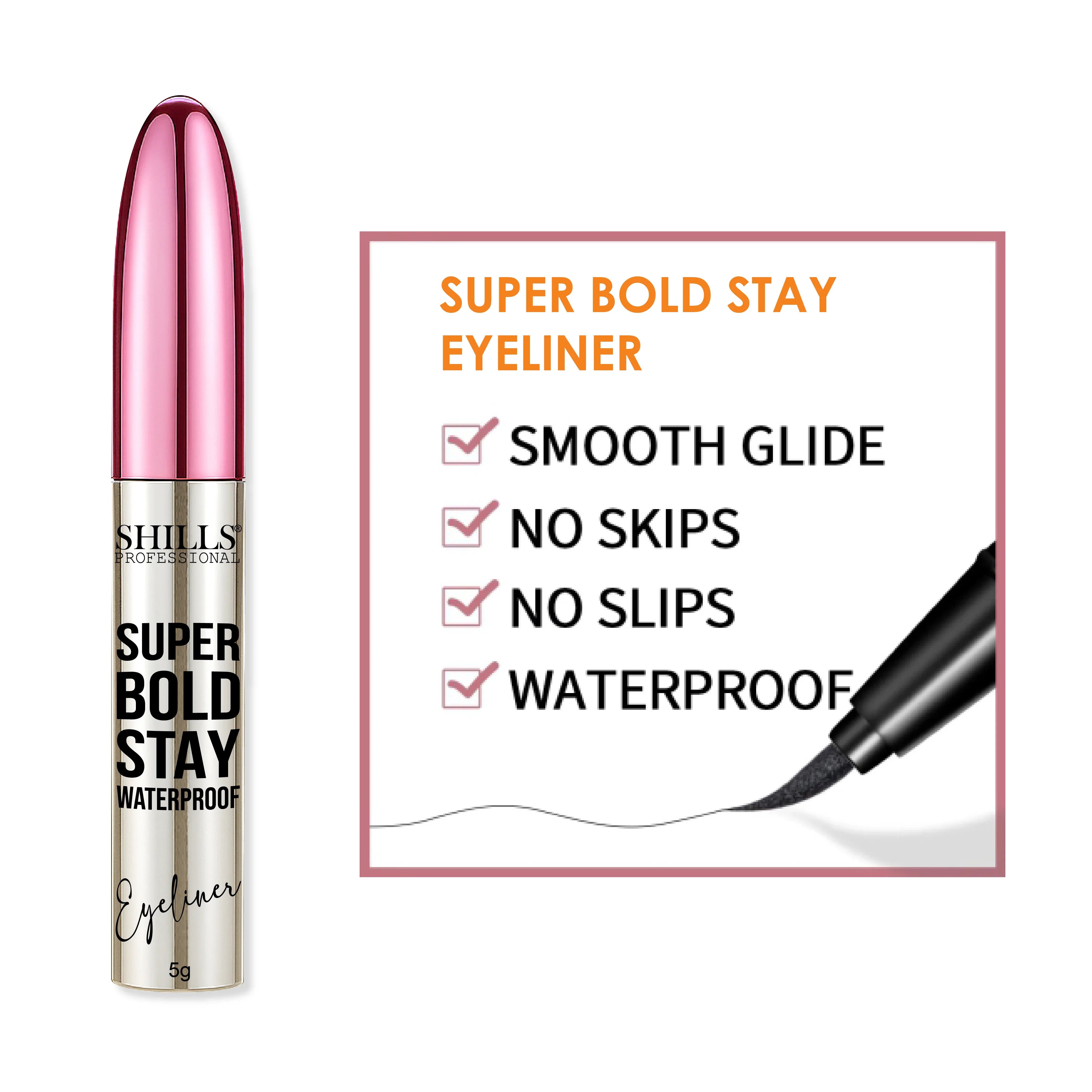 SUPER BOLD STAY EYELINER - Shills Professional