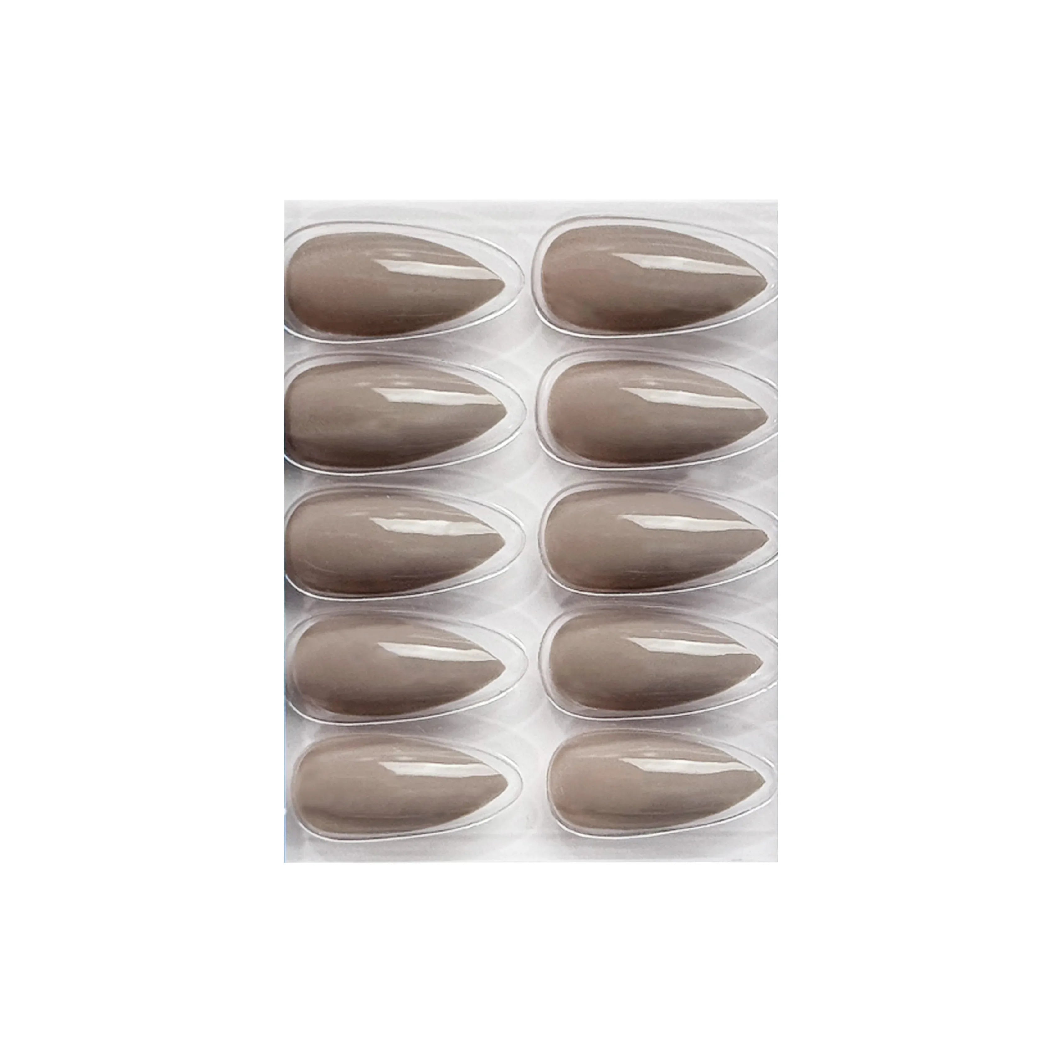Glossy Solid Color Nails Sharp Almond(SPN605-SPN630) - Shills Professional