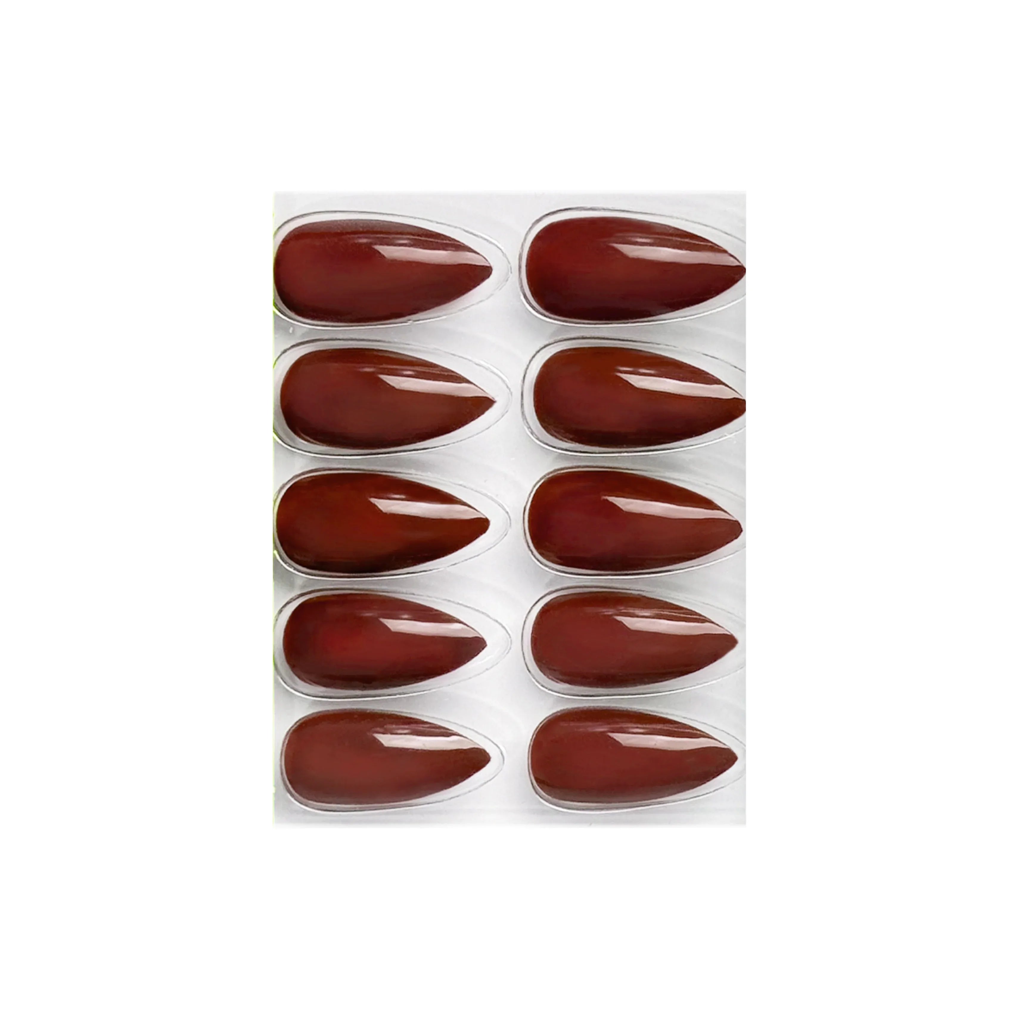 Glossy Solid Color Nails Sharp Almond(SPN605-SPN630) - Shills Professional