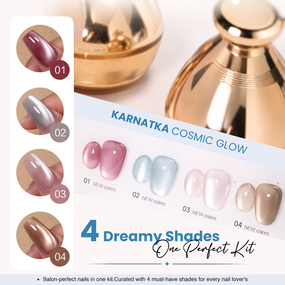 4pcs Cat Eye Set Karnataka Cosmic Glow