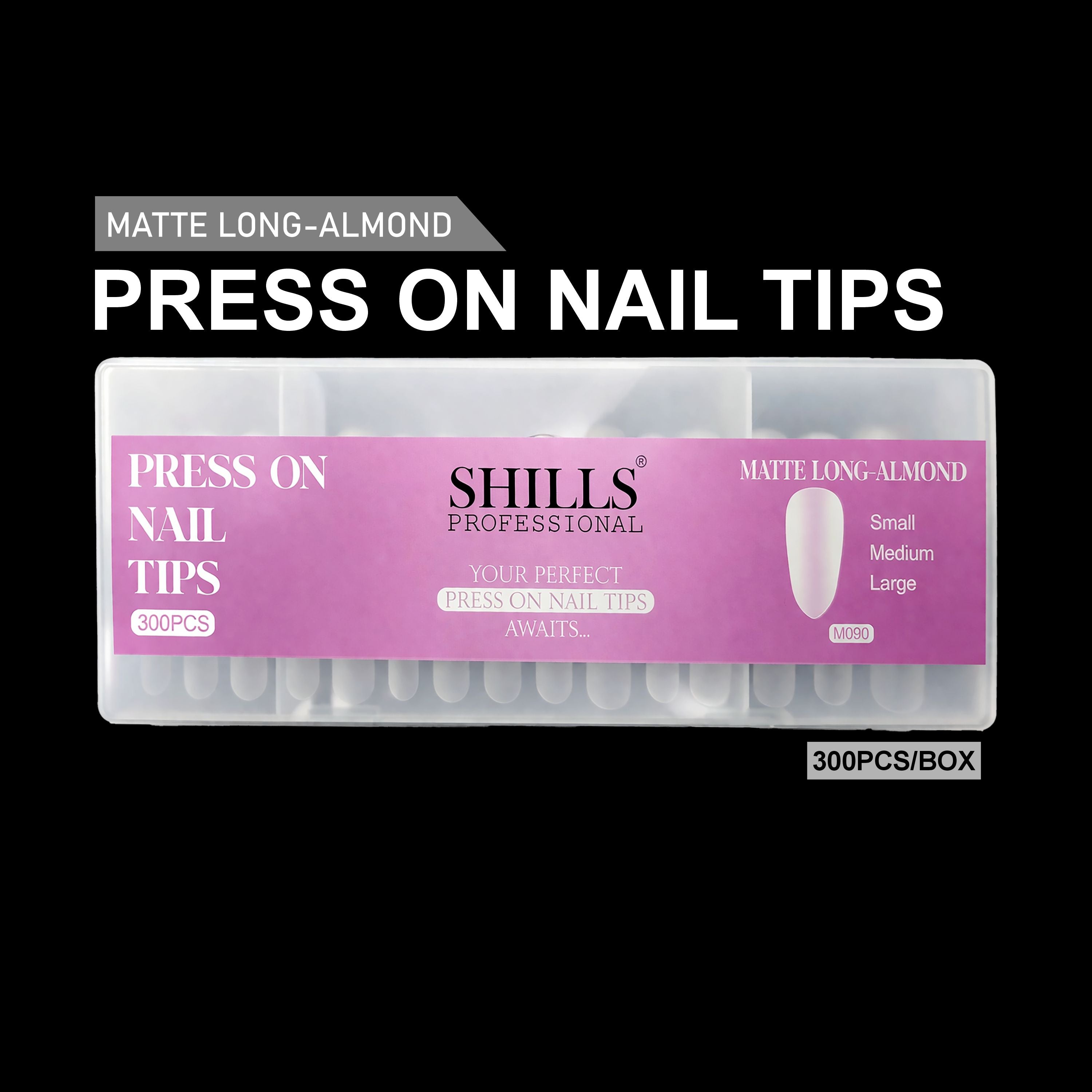 Press On Nail Tips – Matte Long Almond