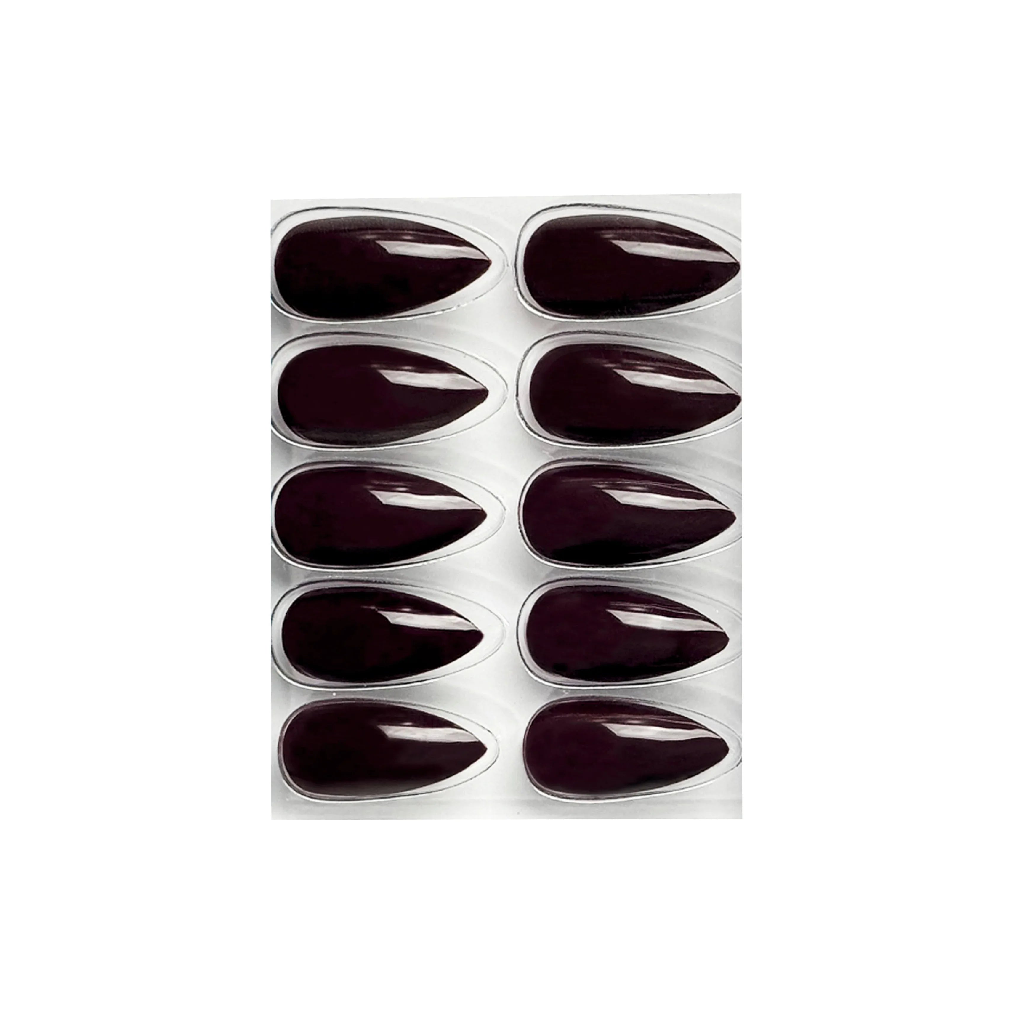 Glossy Solid Color Nails Sharp Almond(SPN605-SPN630) - Shills Professional