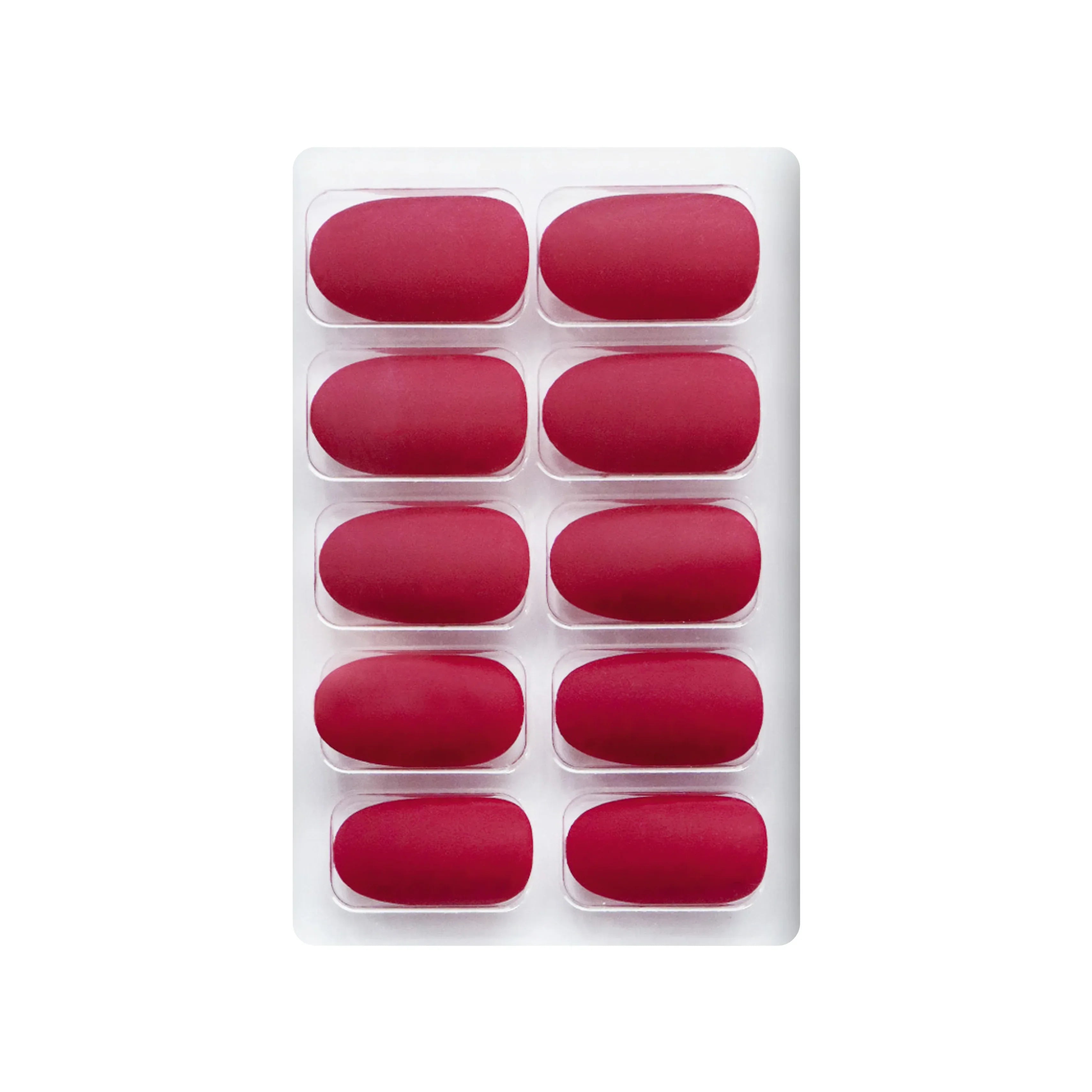 Matte Solid Color Nails Oval(SPN657-SPN666) - Shills Professional