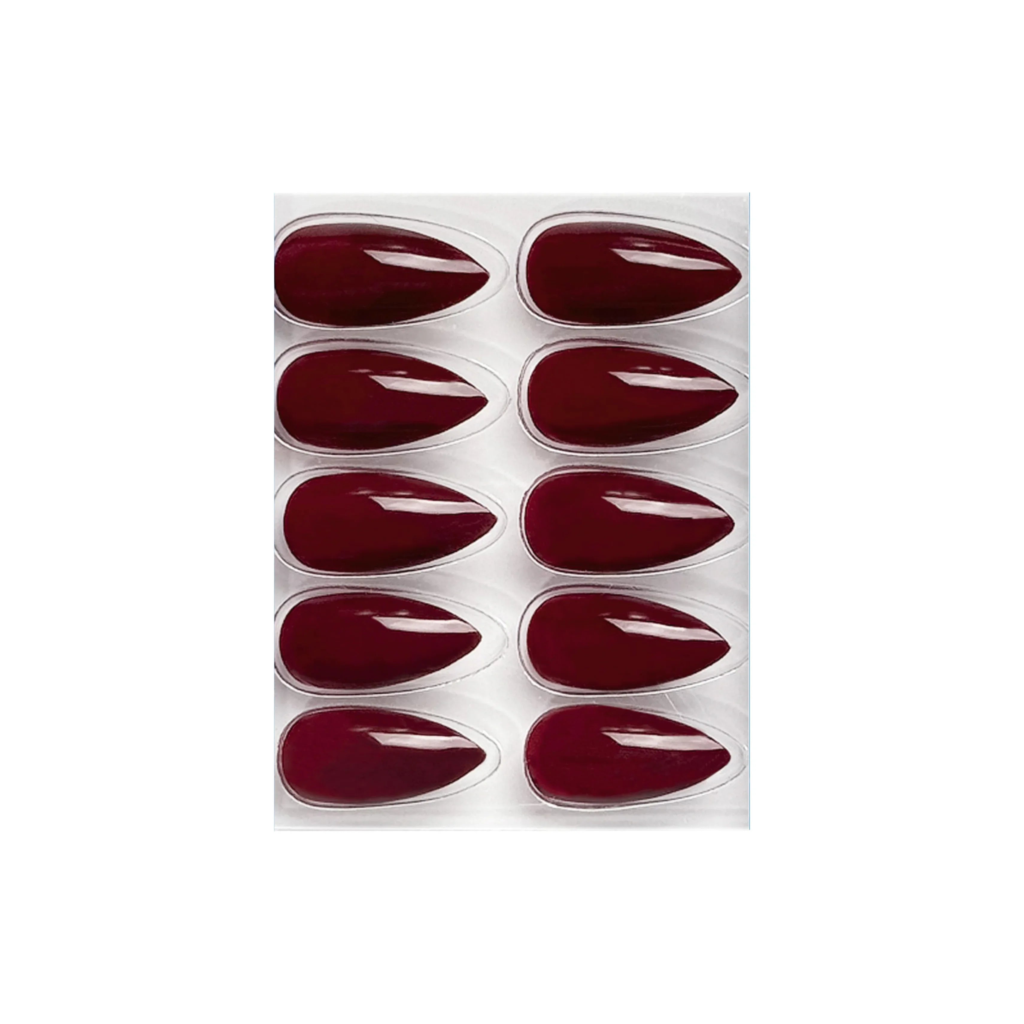 Glossy Solid Color Nails Sharp Almond(SPN605-SPN630) - Shills Professional