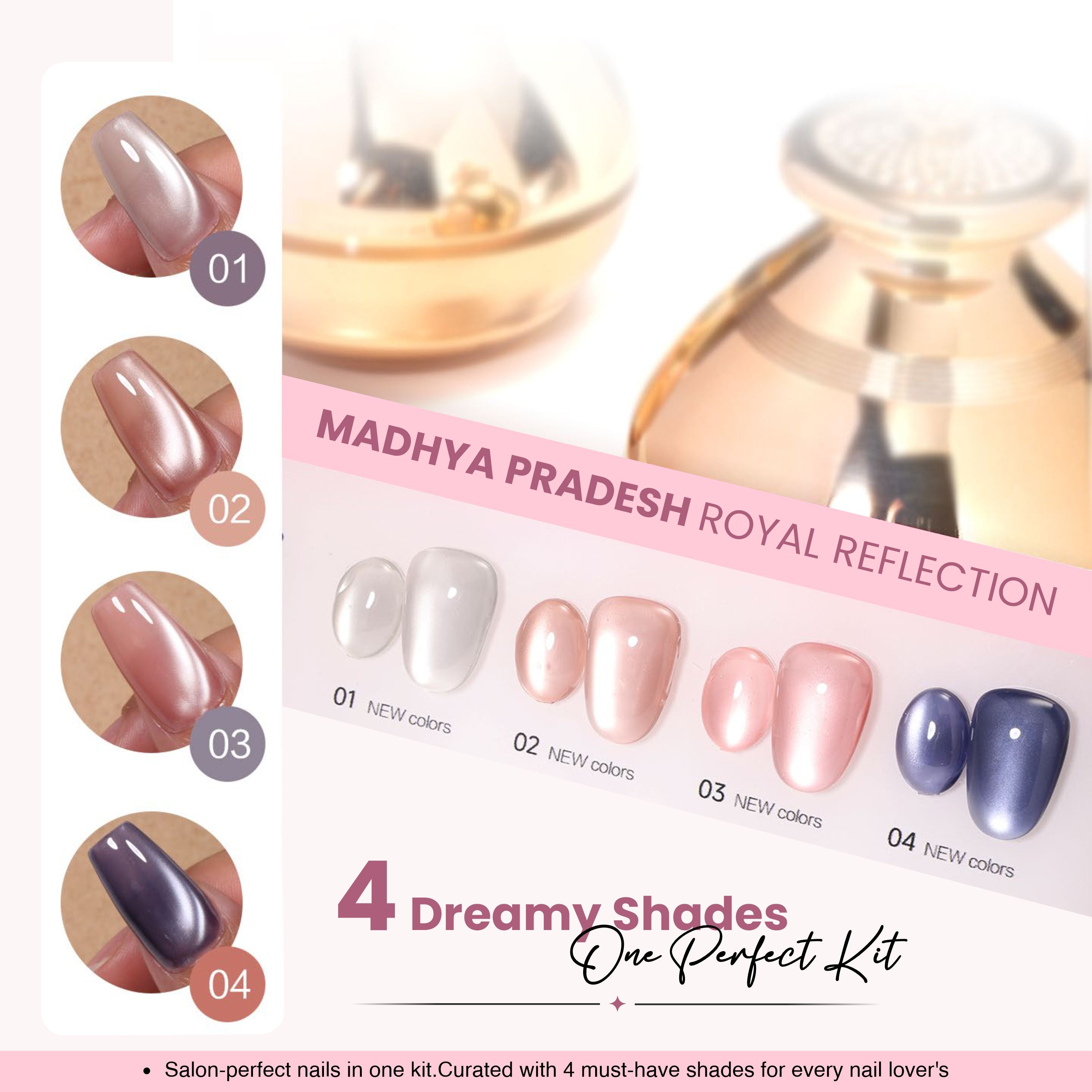 4pcs Cat Eye Set Madhya Pradesh Royal Reflection