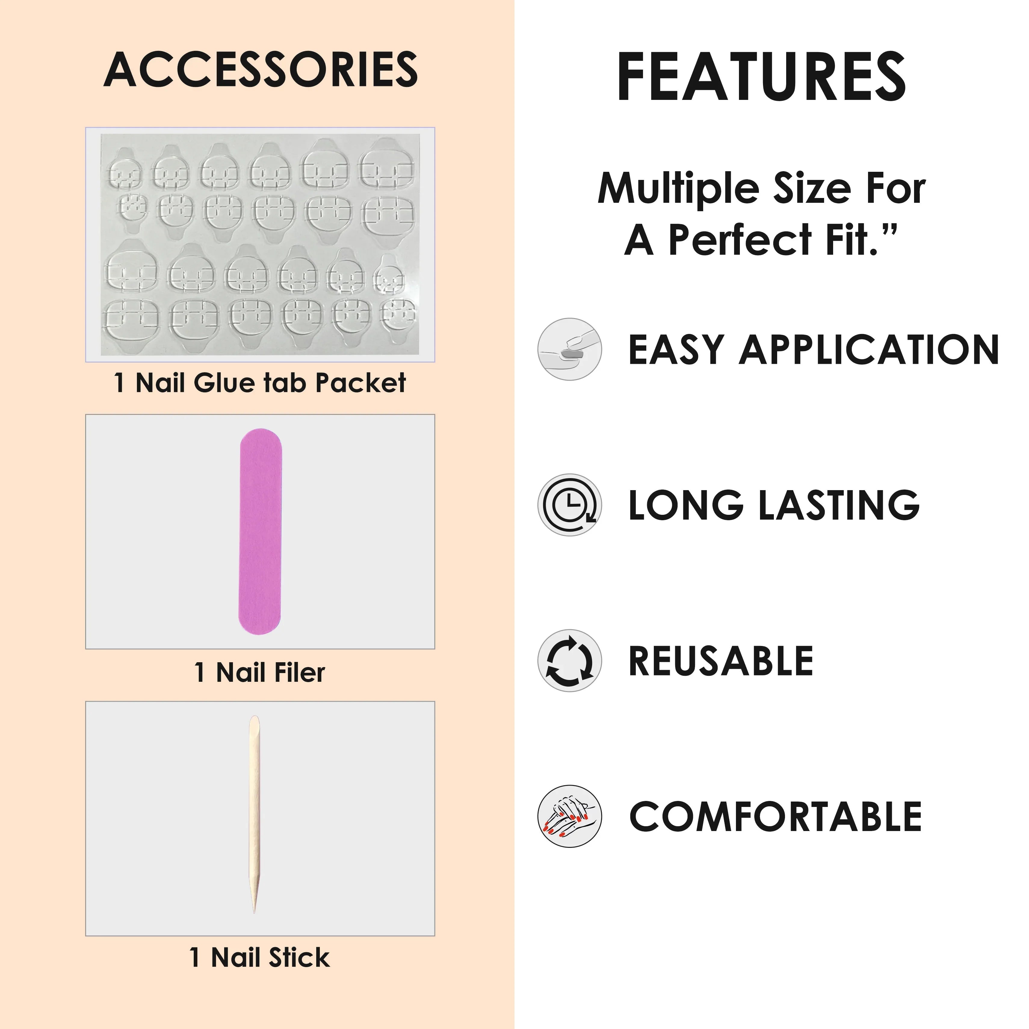 Press On Nail Arts Oval(SPN708-SPN720) - Shills Professional