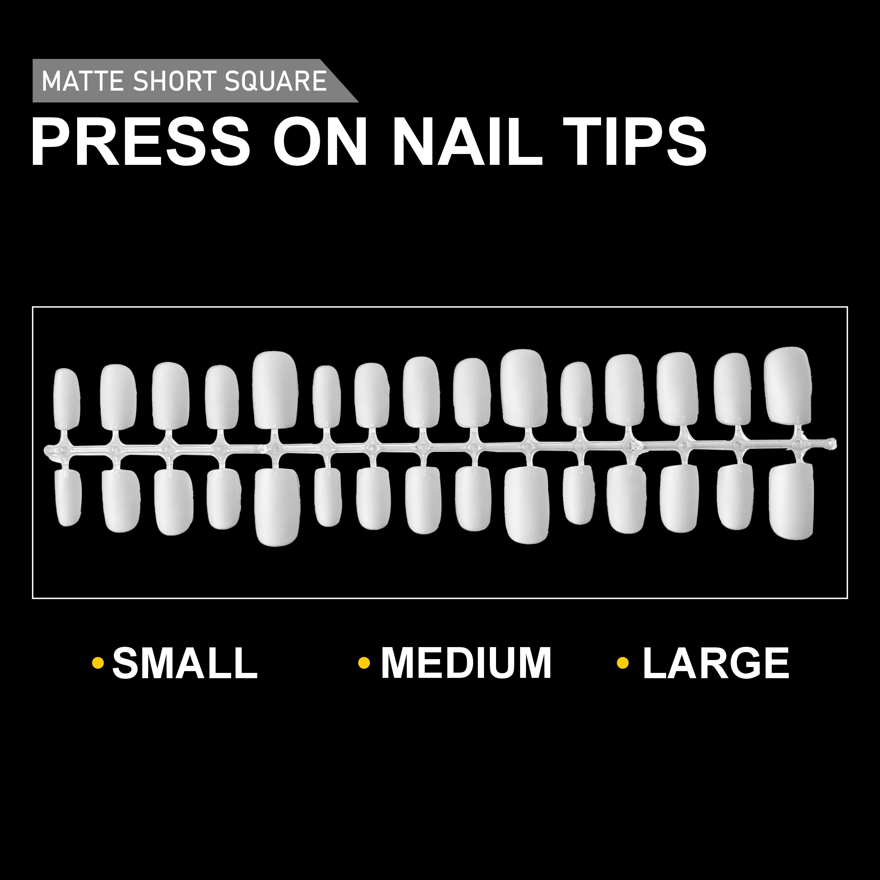 Press On Nail Tips – Matte Short Square