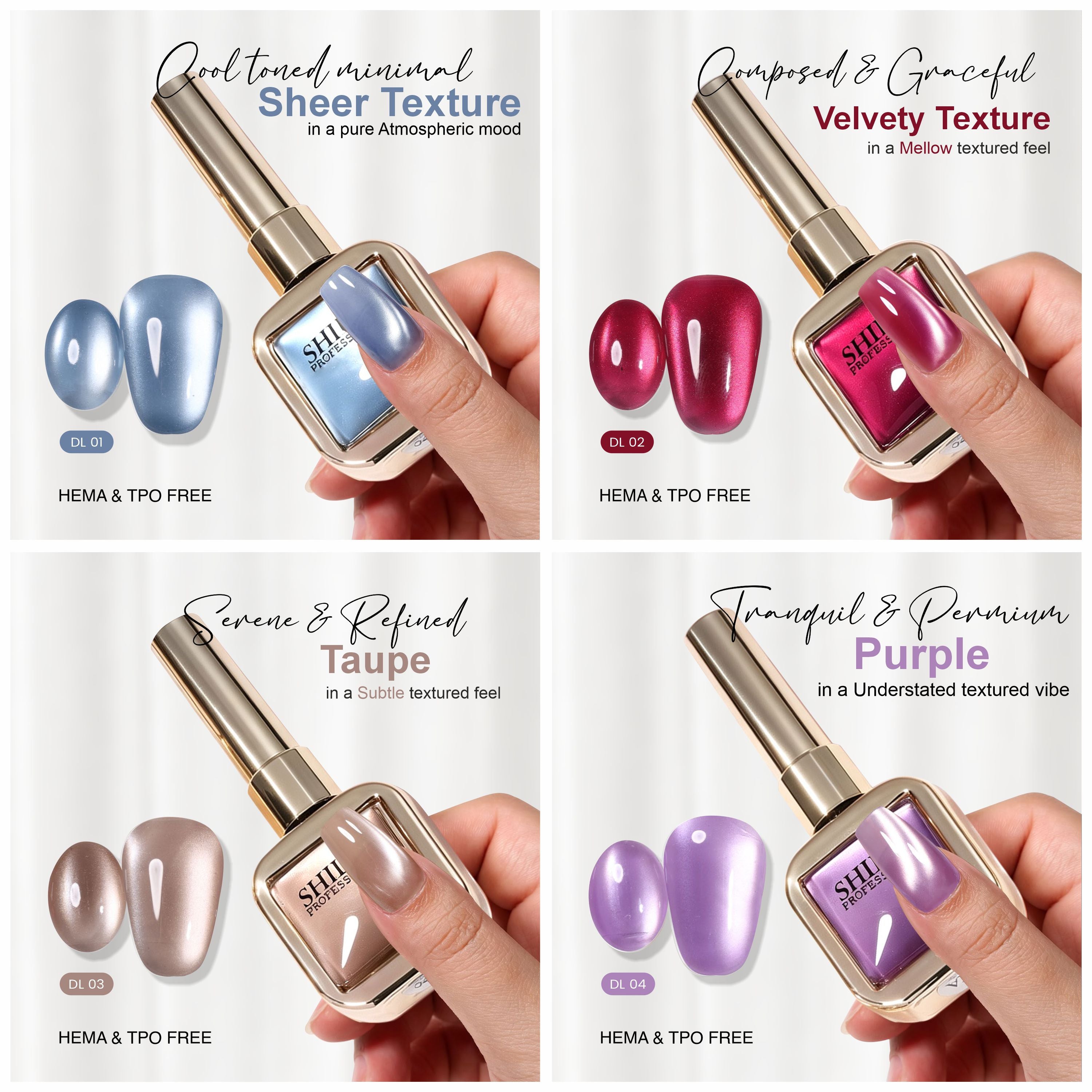 4pcs Cat Eye Set Delhi Diamond