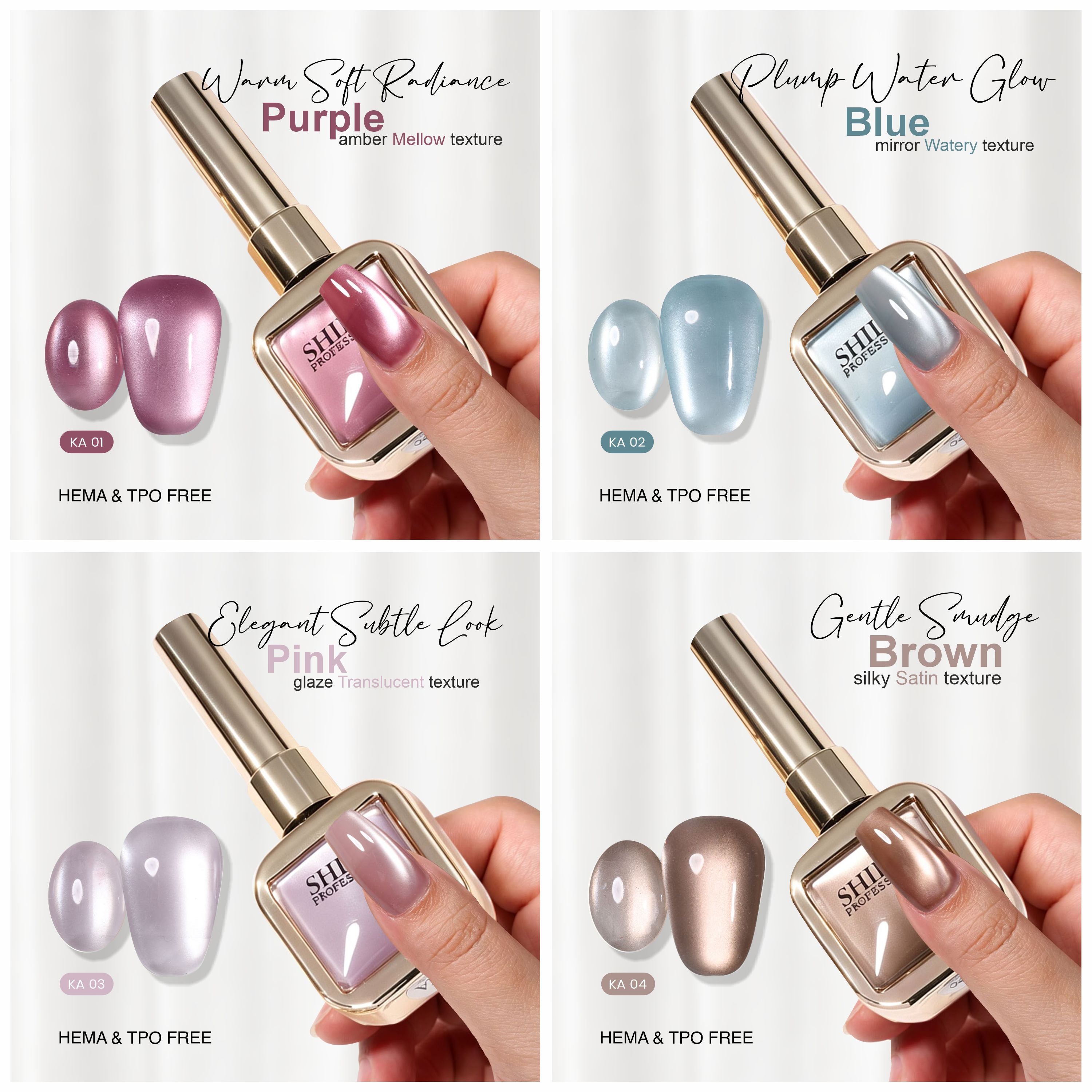 4pcs Cat Eye Set Karnataka Cosmic Glow