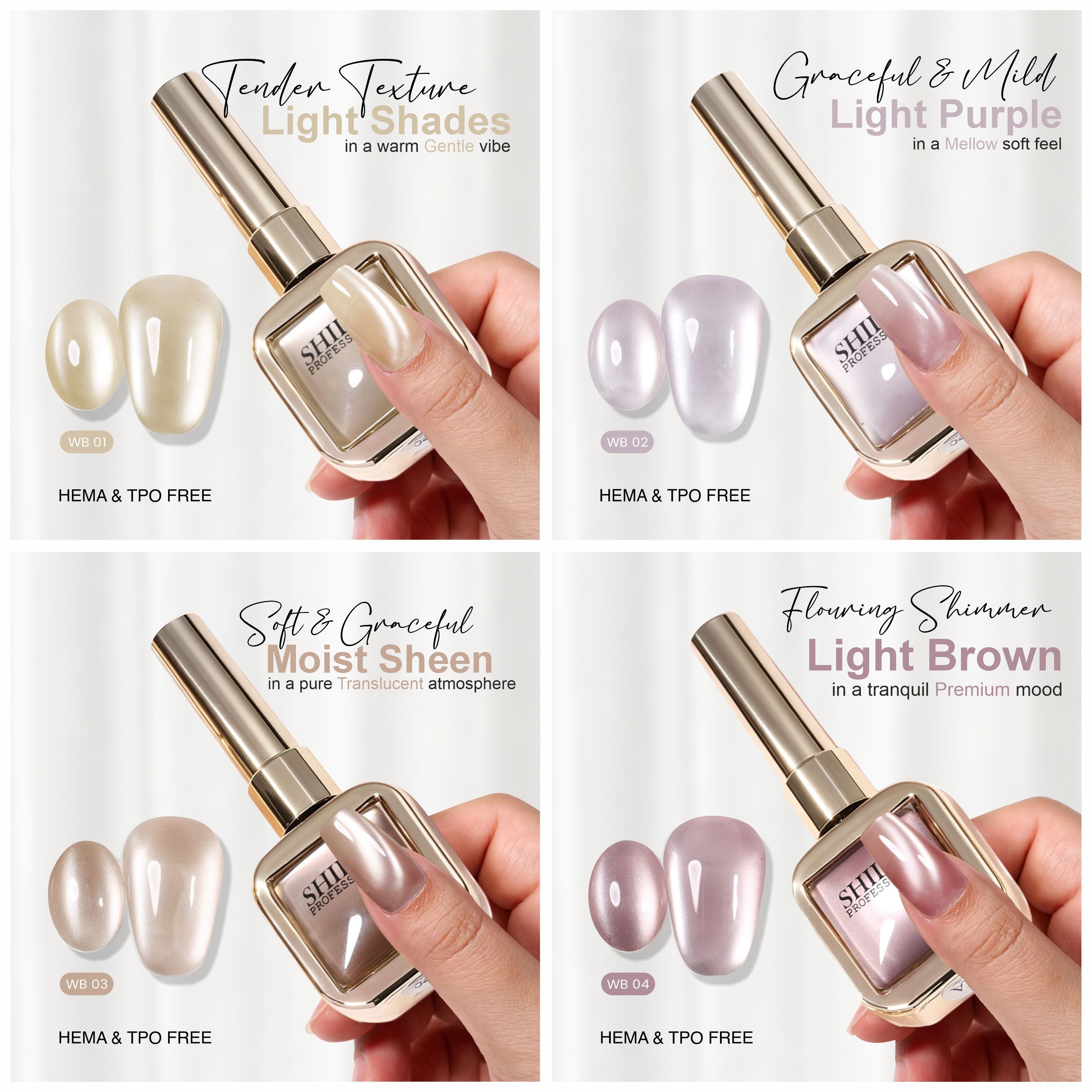 4pcs Cat Eye Set West Bengal Moonlit Magic