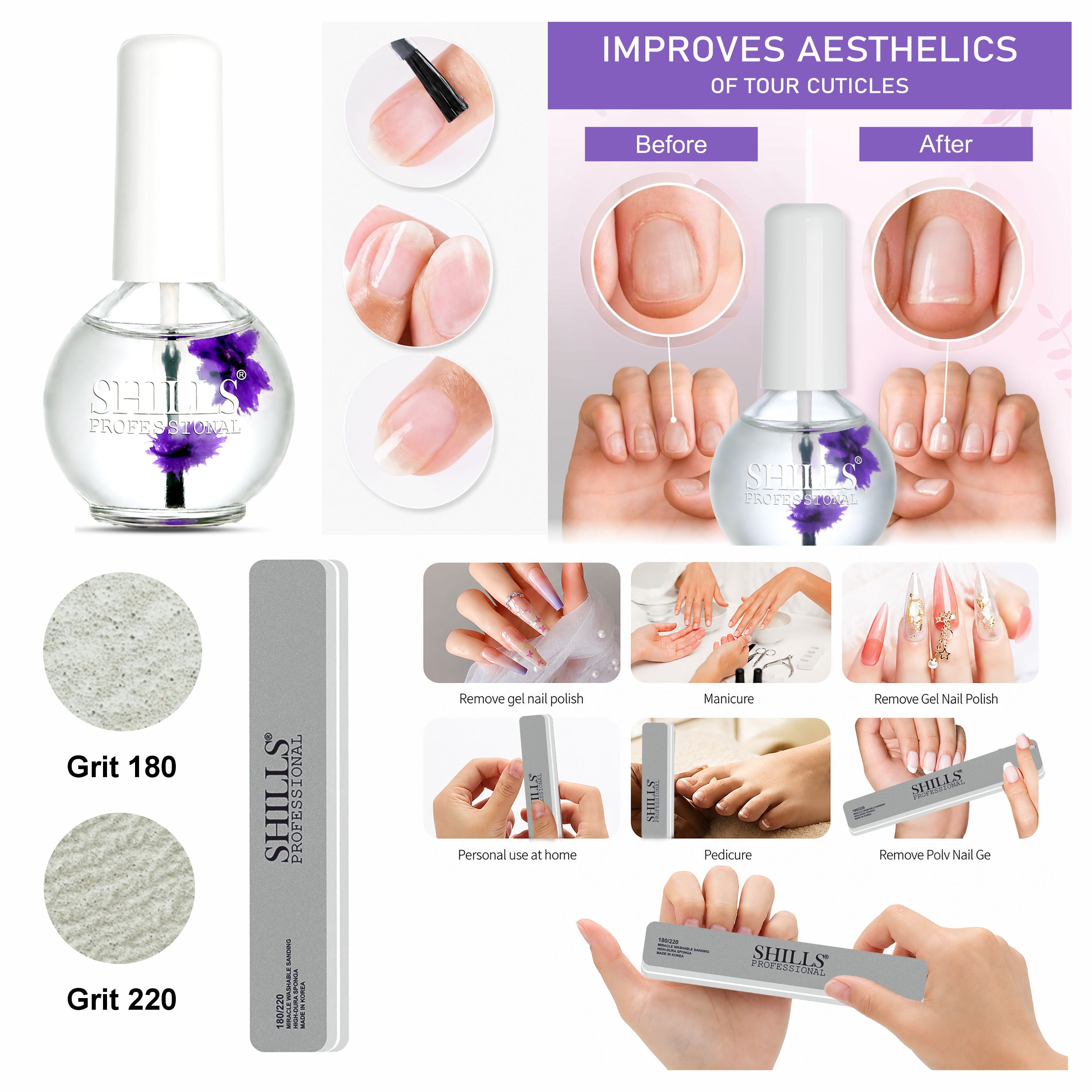 Nail Care Kit with Cuticle Oil & Nail Prep