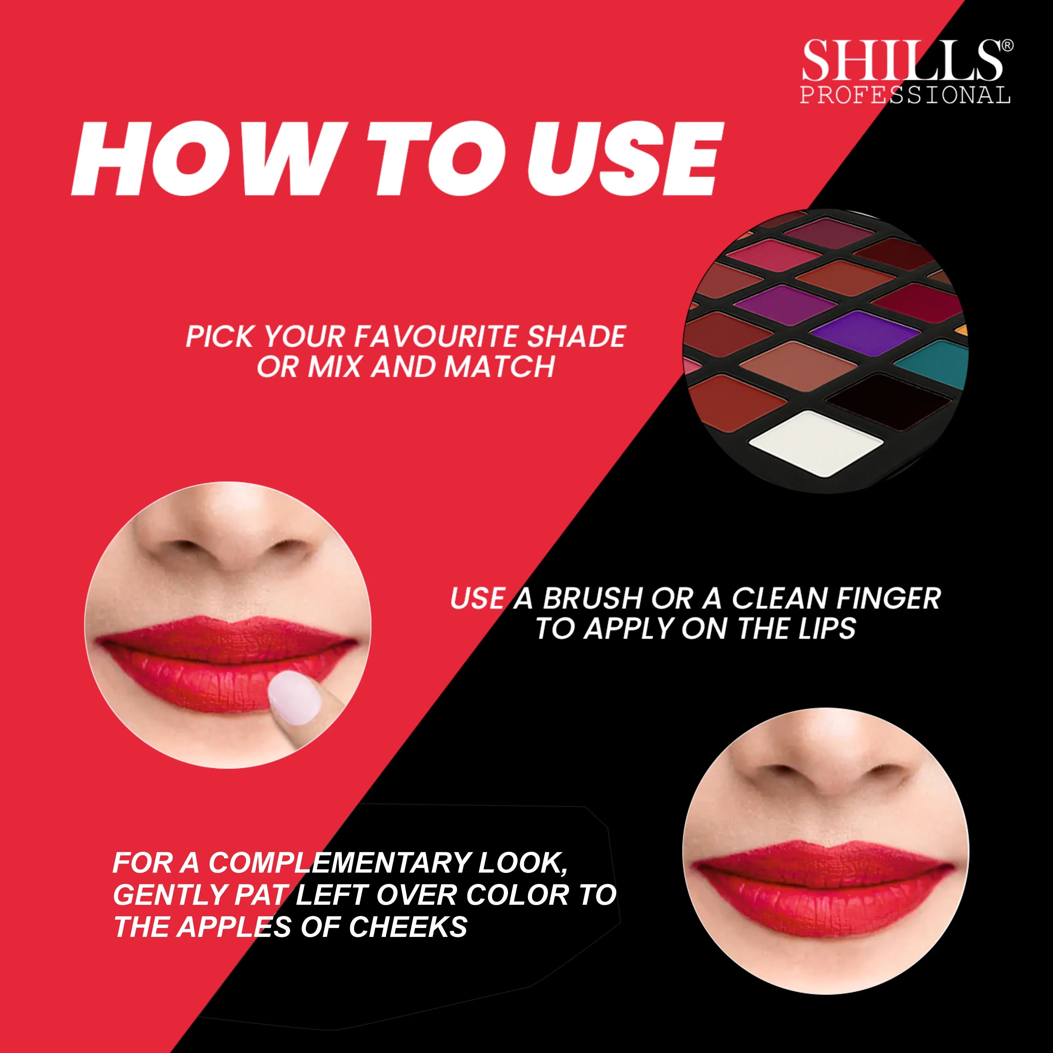 Pro Lip Palette 25 shades - Shills Professional