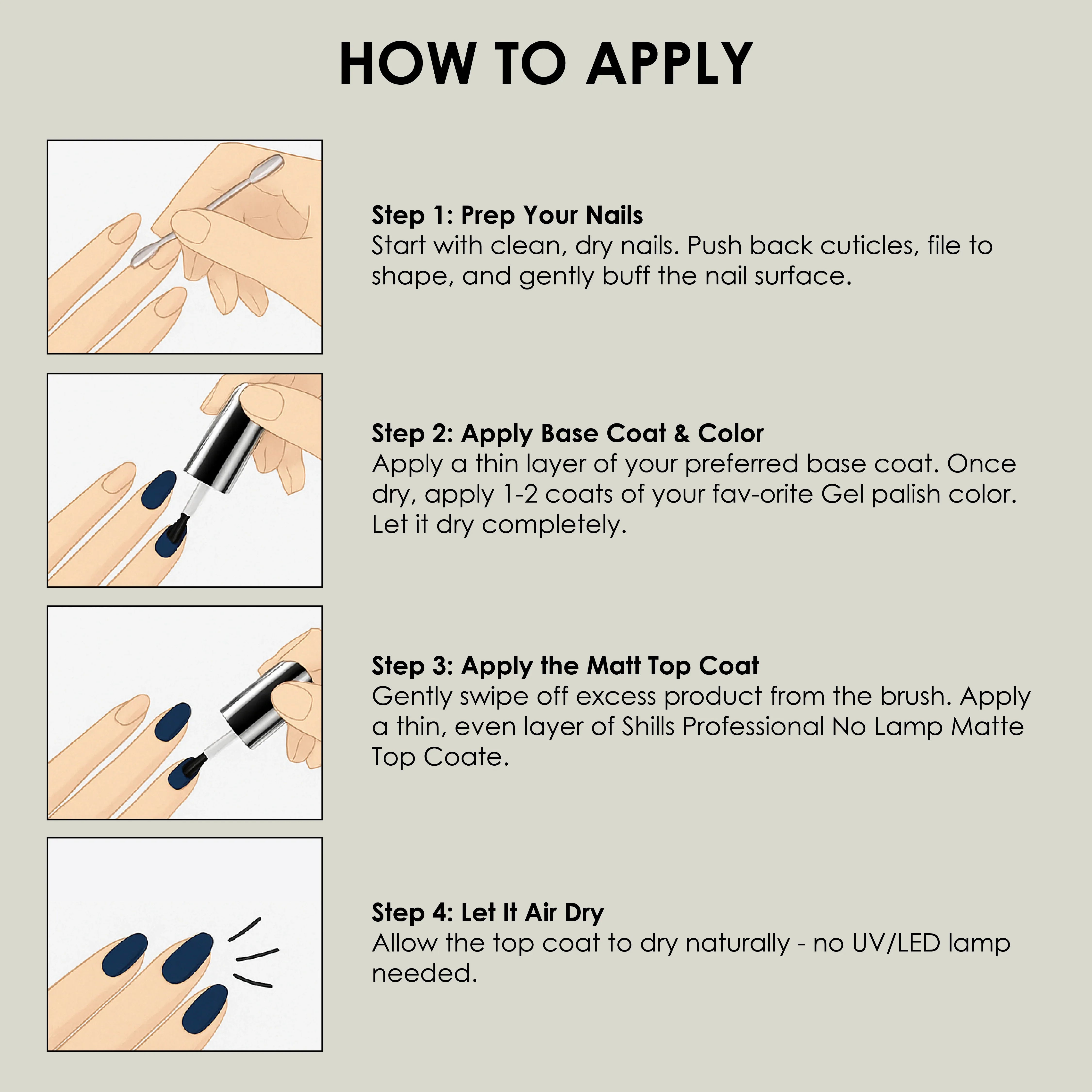 No Lamp Matte Top Coat - Shills Professional