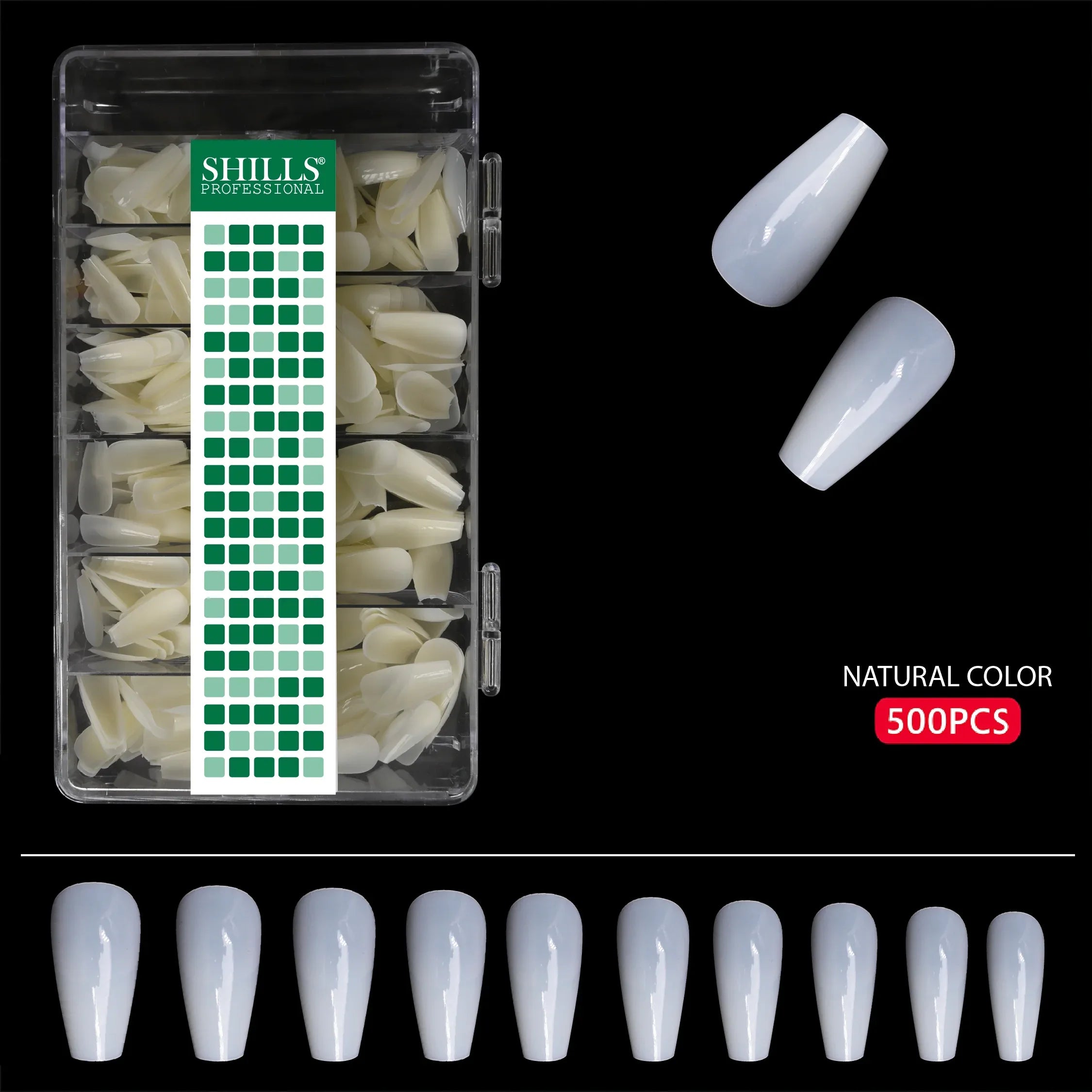 Soft Gel Matte T-Shape Tips-PT19-NATURAL - Shills Professional