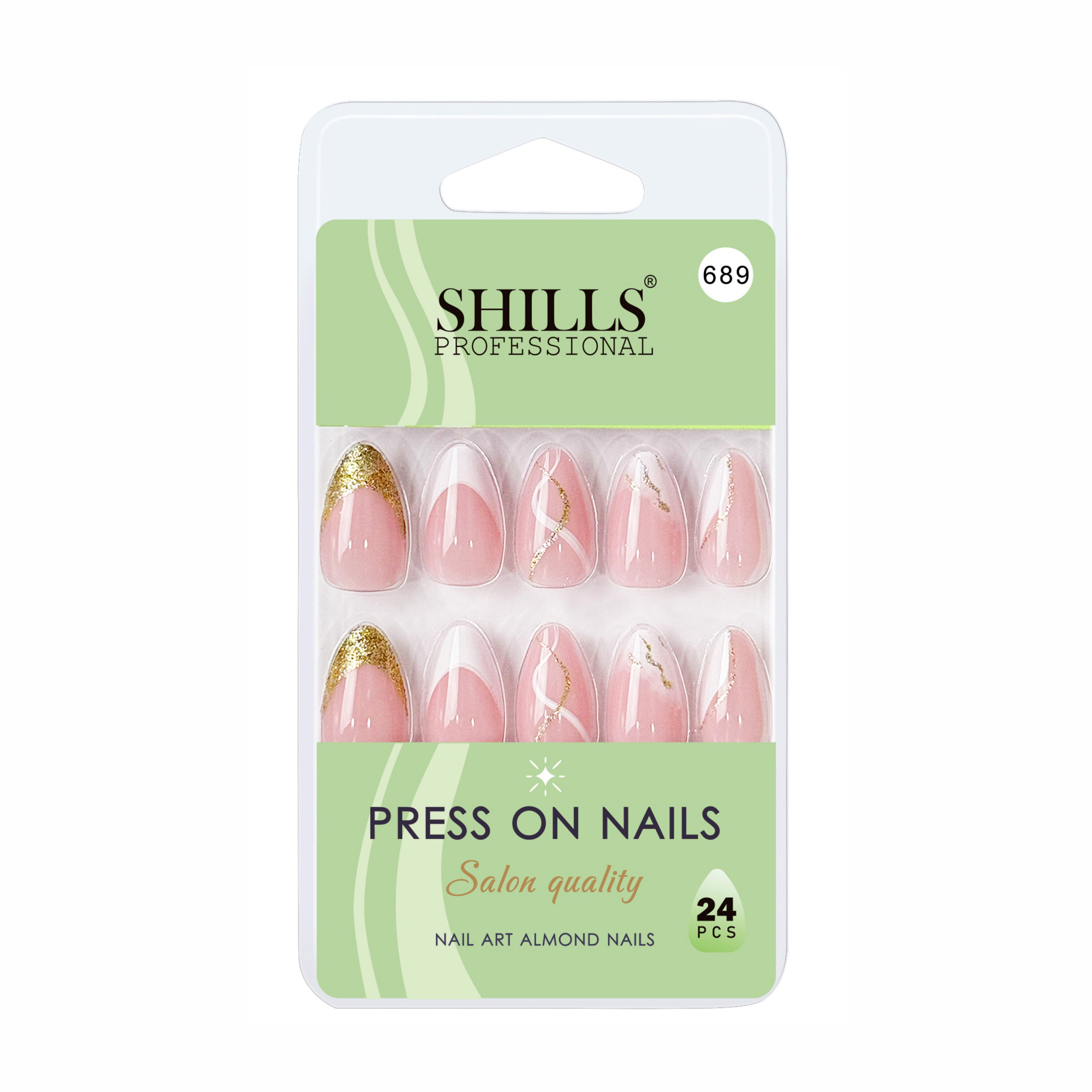 Nail Art Nails Press On Short Almond(SPN687-SPN690)