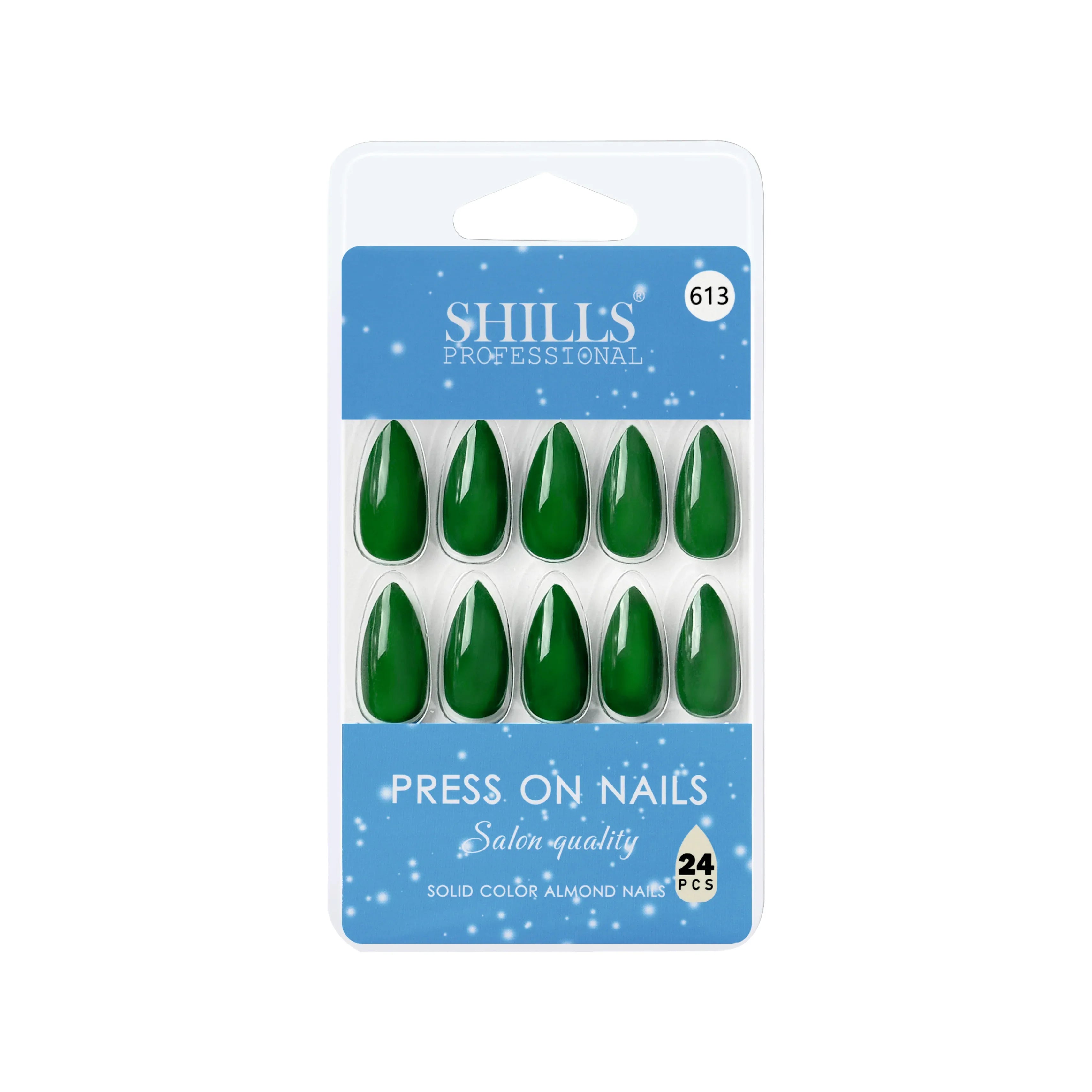 Glossy Solid Color Nails Sharp Almond(SPN605-SPN630) - Shills Professional