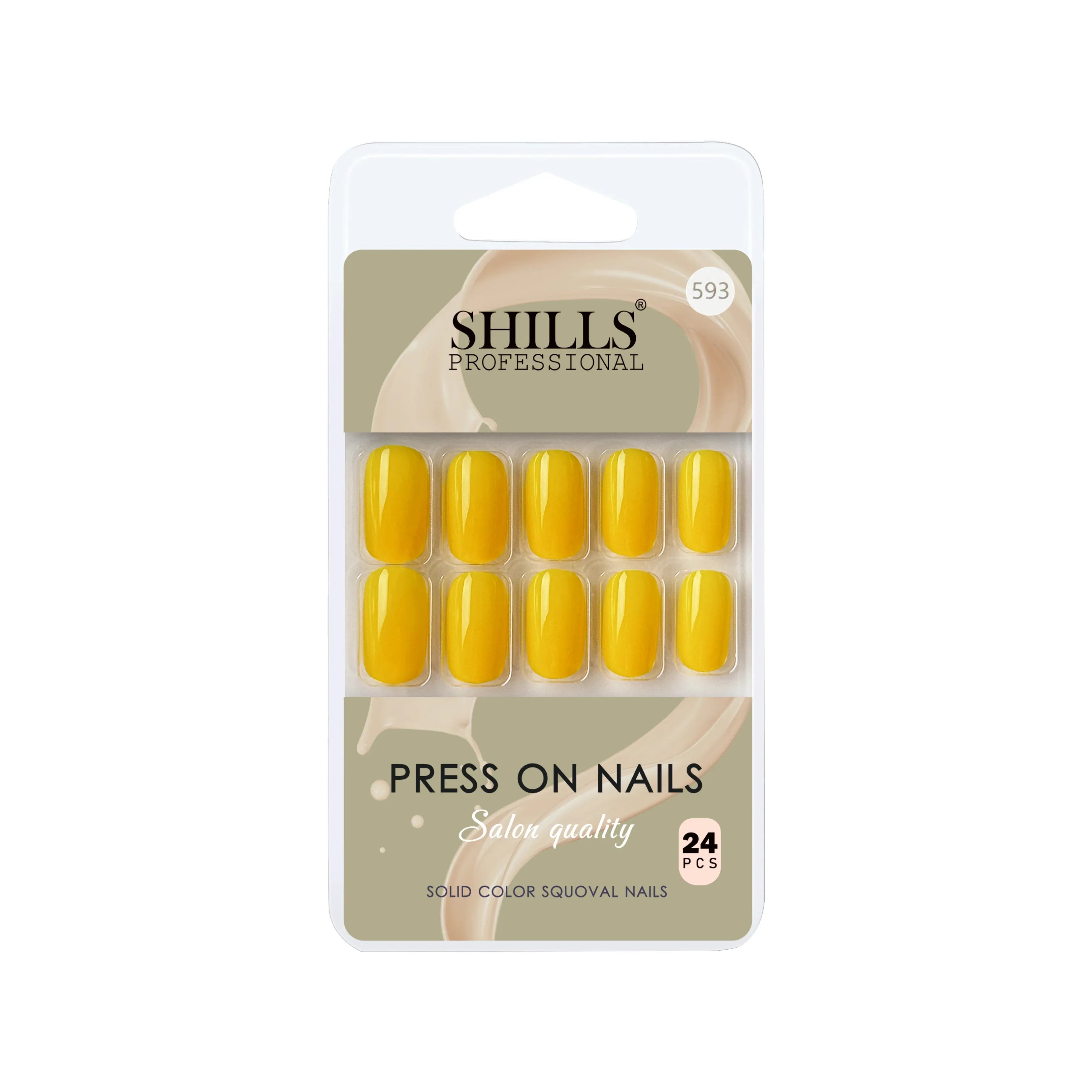 Glossy Solid Color Nails Square(SPN579-SPN604) - Shills Professional