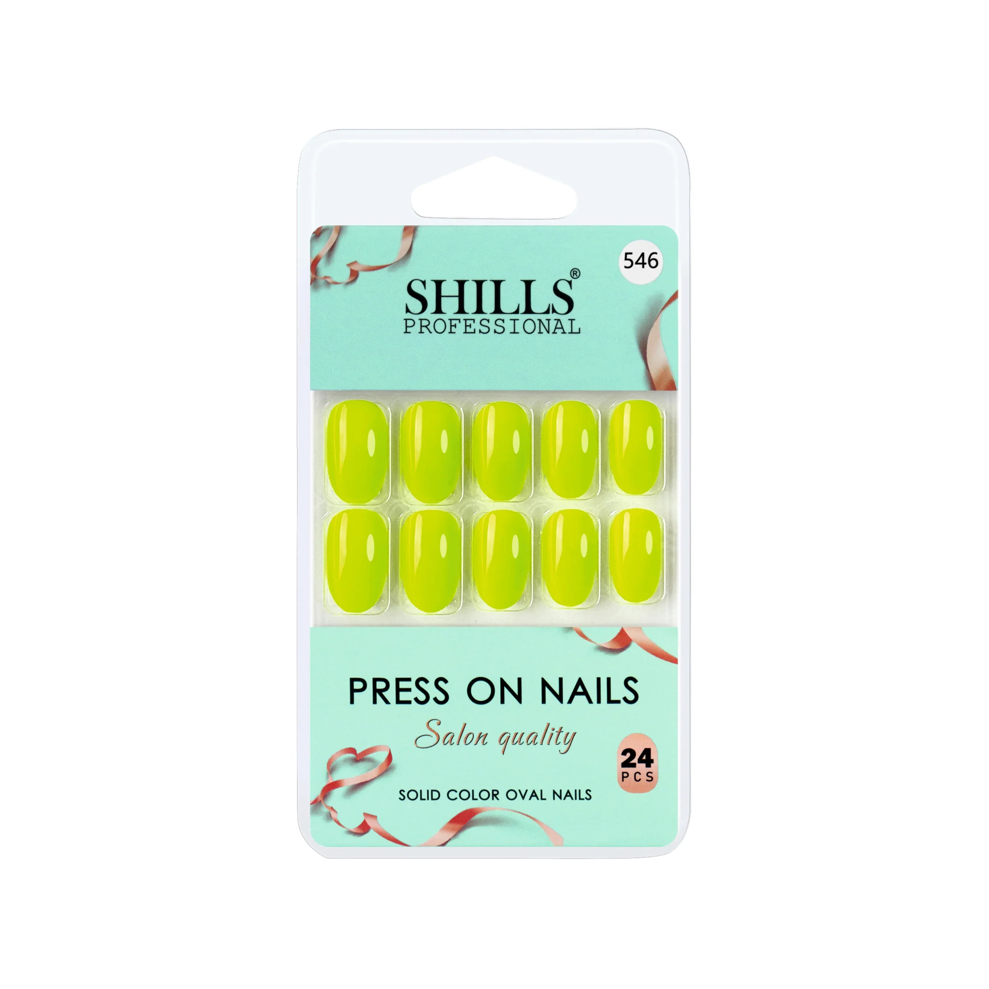 Glossy Solid Color Nails Oval(SPN527-SPN552) - Shills Professional