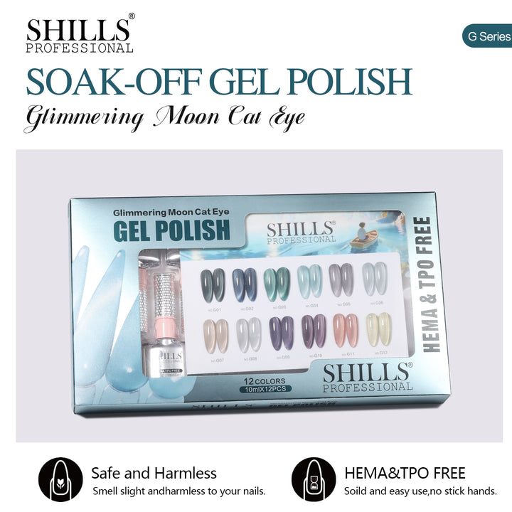 GLIMMERING MOON CAT EYE GEL POLISH SET