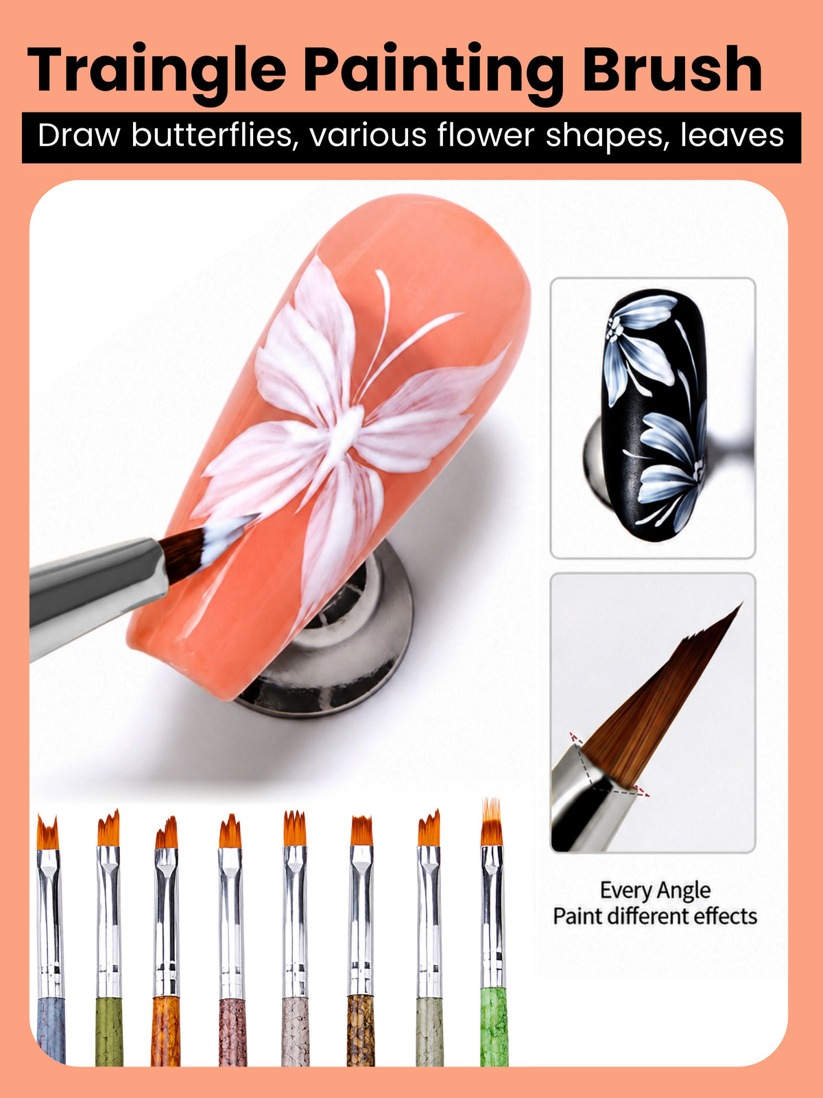 Marble Ombre Brush Set 8Pcs- NB-06 MLT