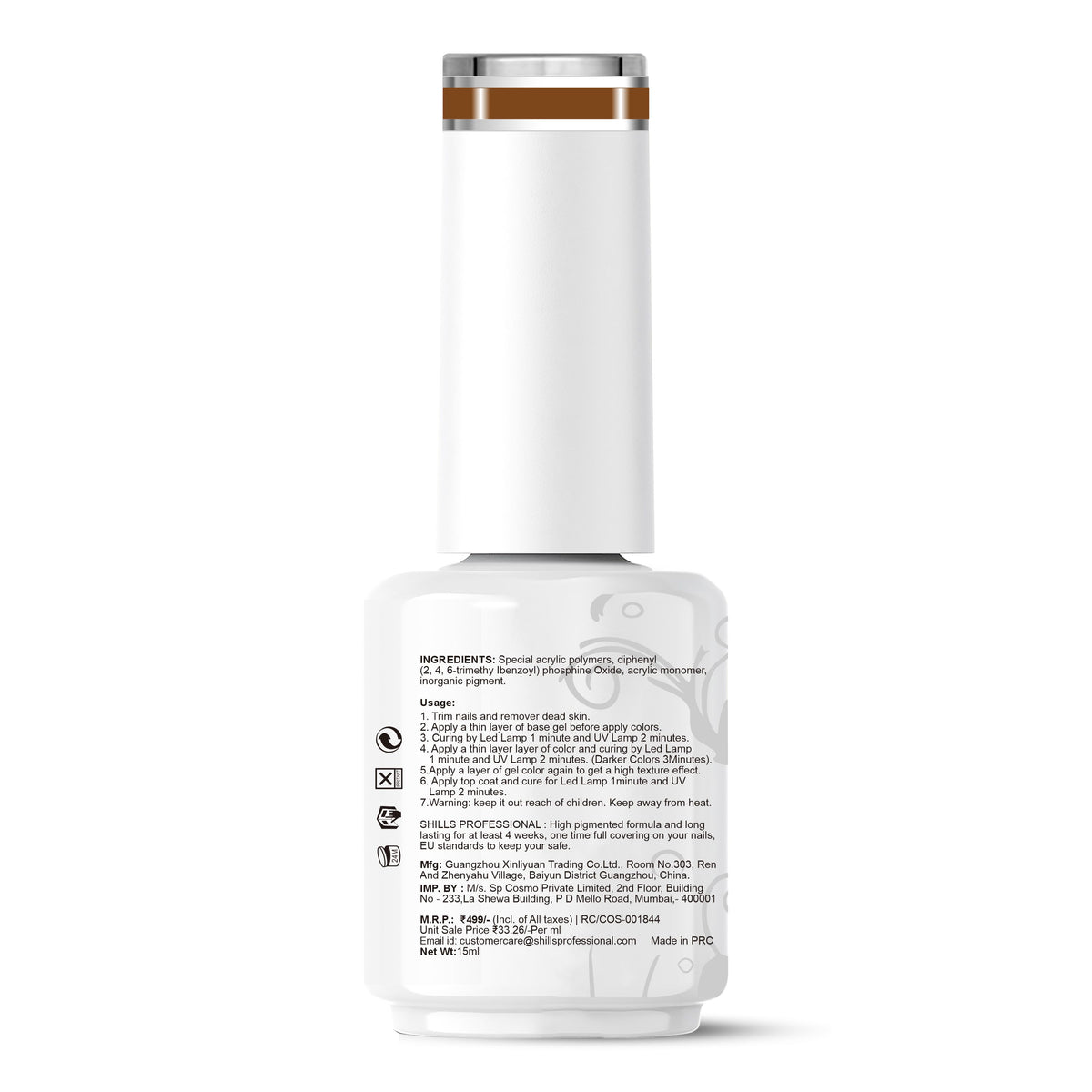 SHILLS PROFESSIONAL UV/LED Brown Gel Polish 15ml