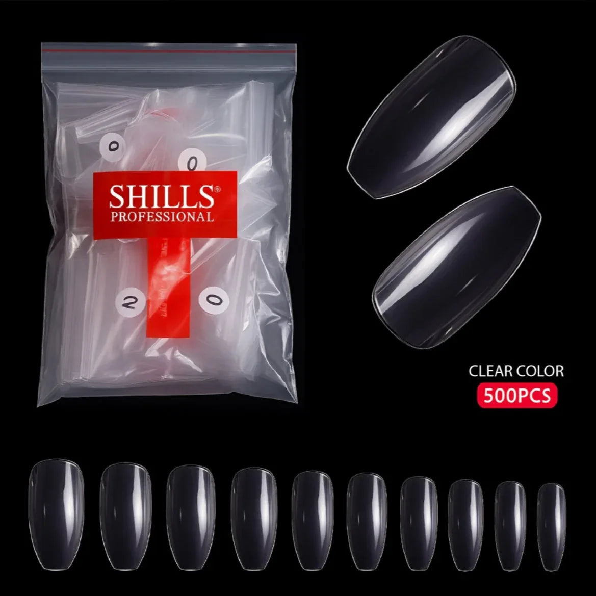 PKT 500pcs Ballet Nail Tips - Shills Professional