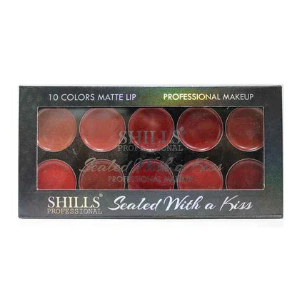 10 Color Lip Palette-BS-7064-1. - Shills Professional