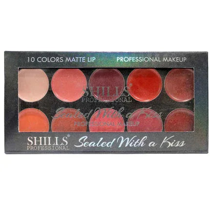 10 Color Lip Palette-BS-7064-1. - Shills Professional
