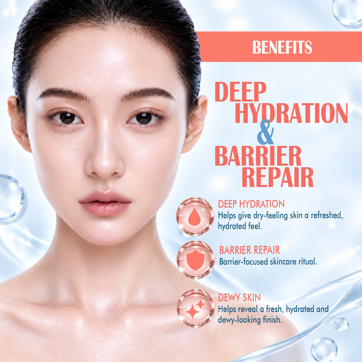 Hydrated Dewy Glow Deep Hydration & Barrier Repair Facial Kit | Shills