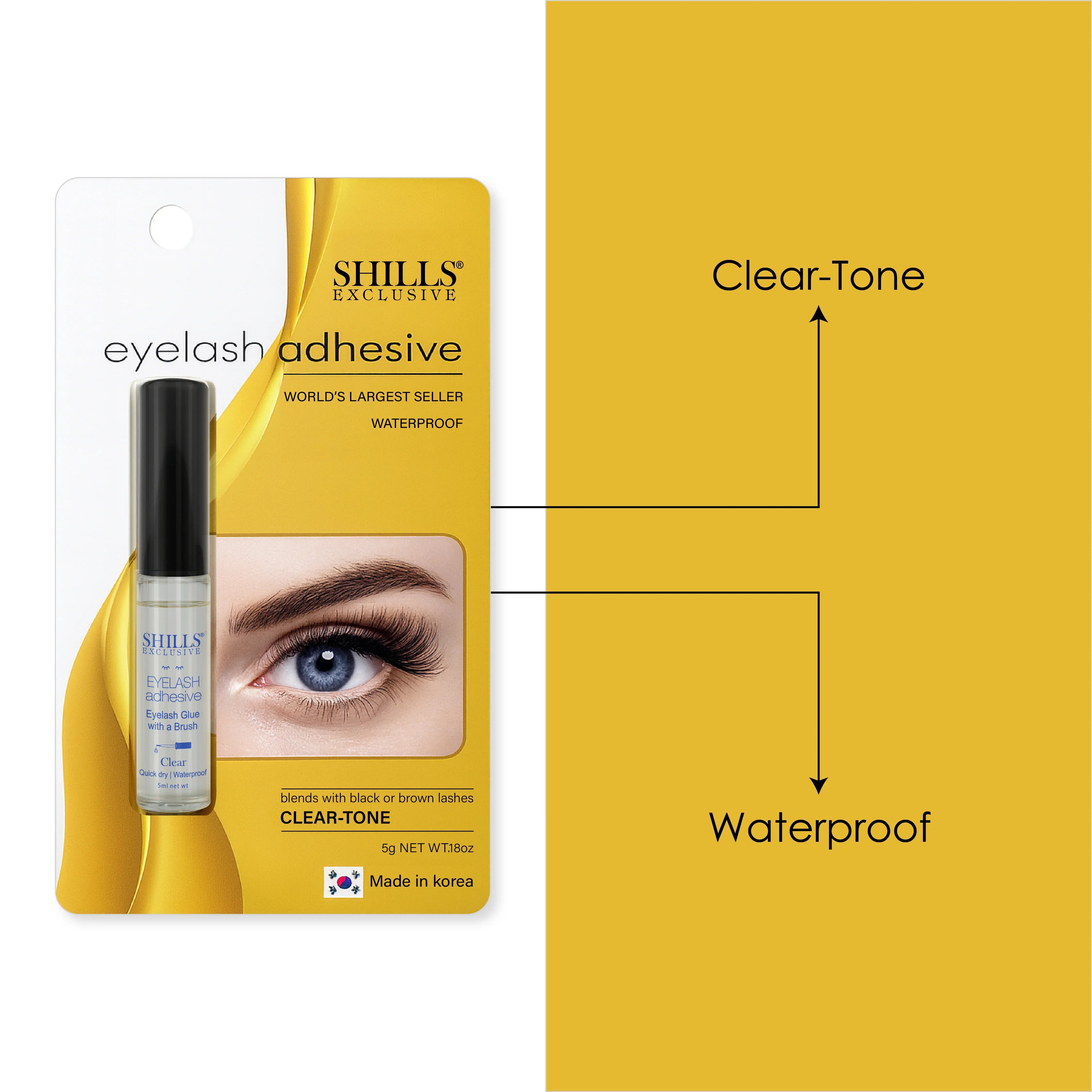 Eyelash Adhesive Clear Tone - Shills Professional