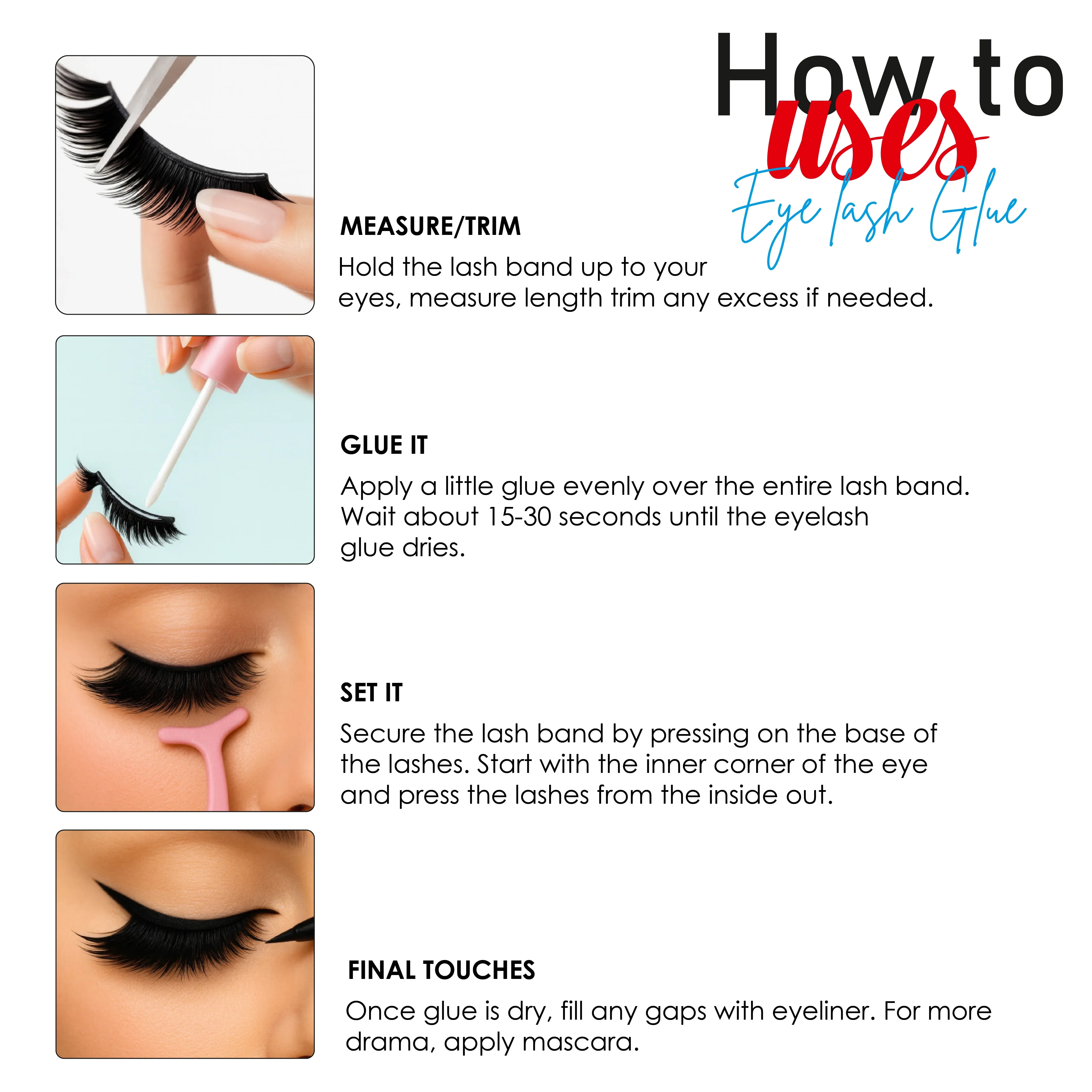 Eyelash Glue With Brush - Shills Professional