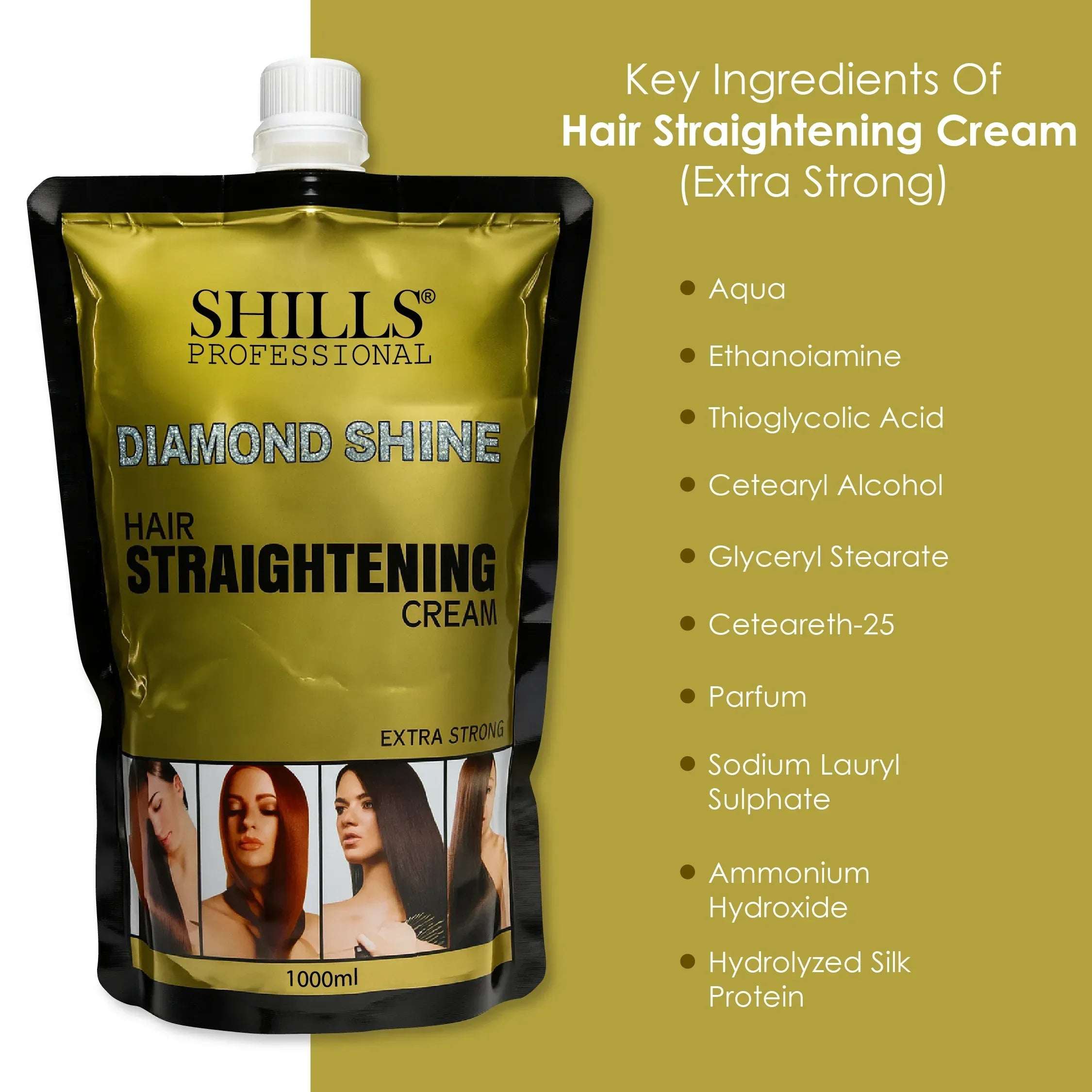 Diamond Shine Hair Straightening Cream - Shills Professional
