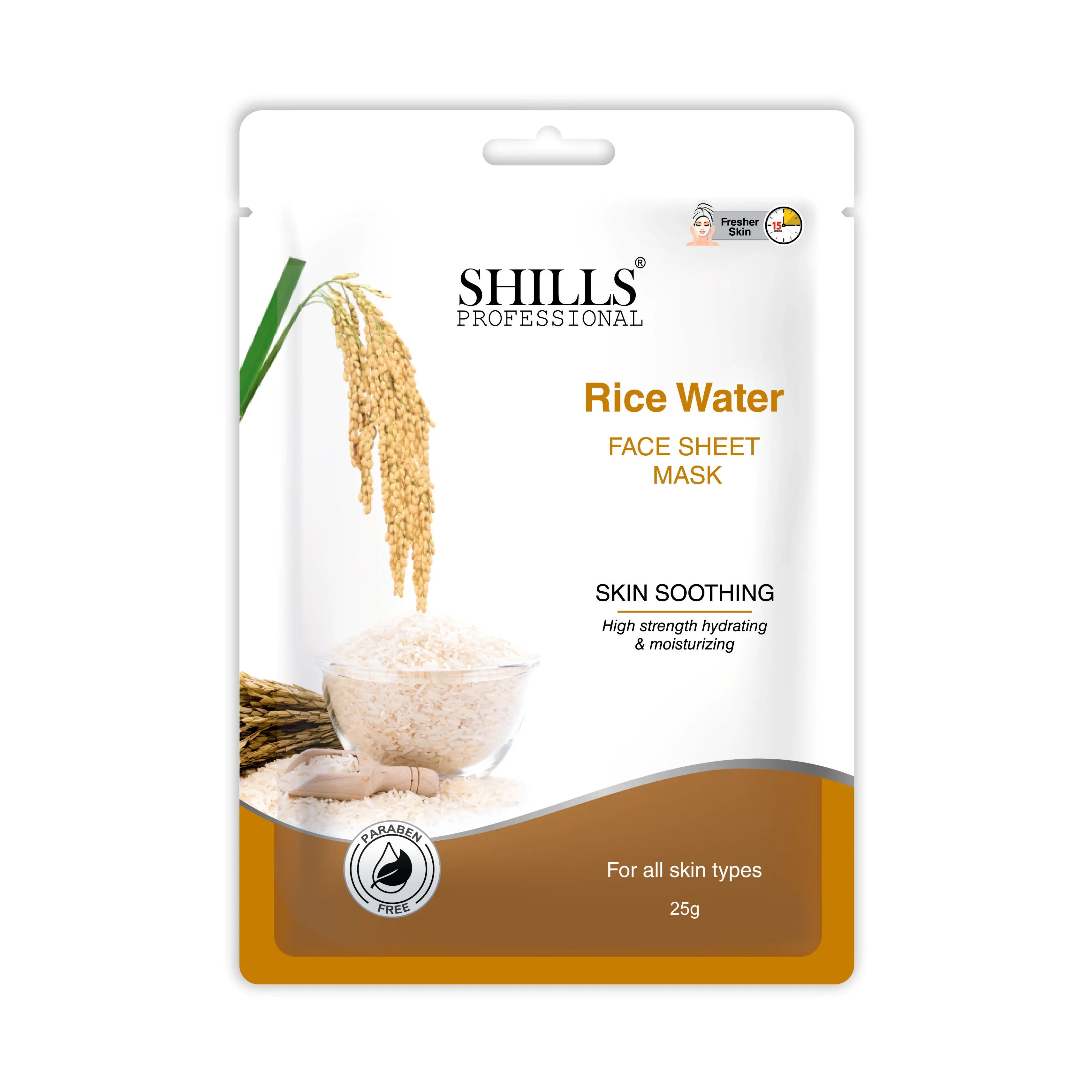 Rice Water Face Sheet Mask - Shills Professional