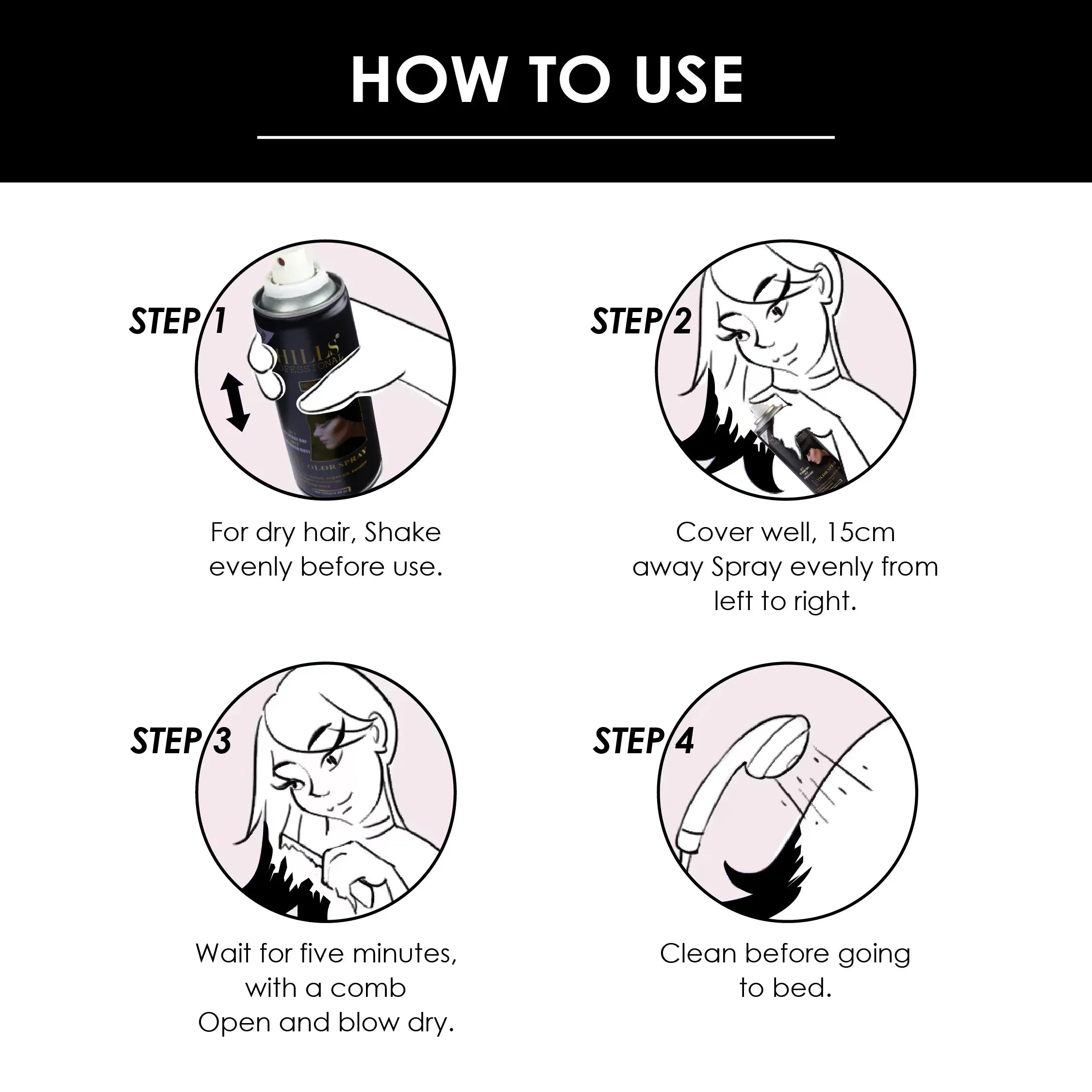 Color Hair Spray - Shills Professional