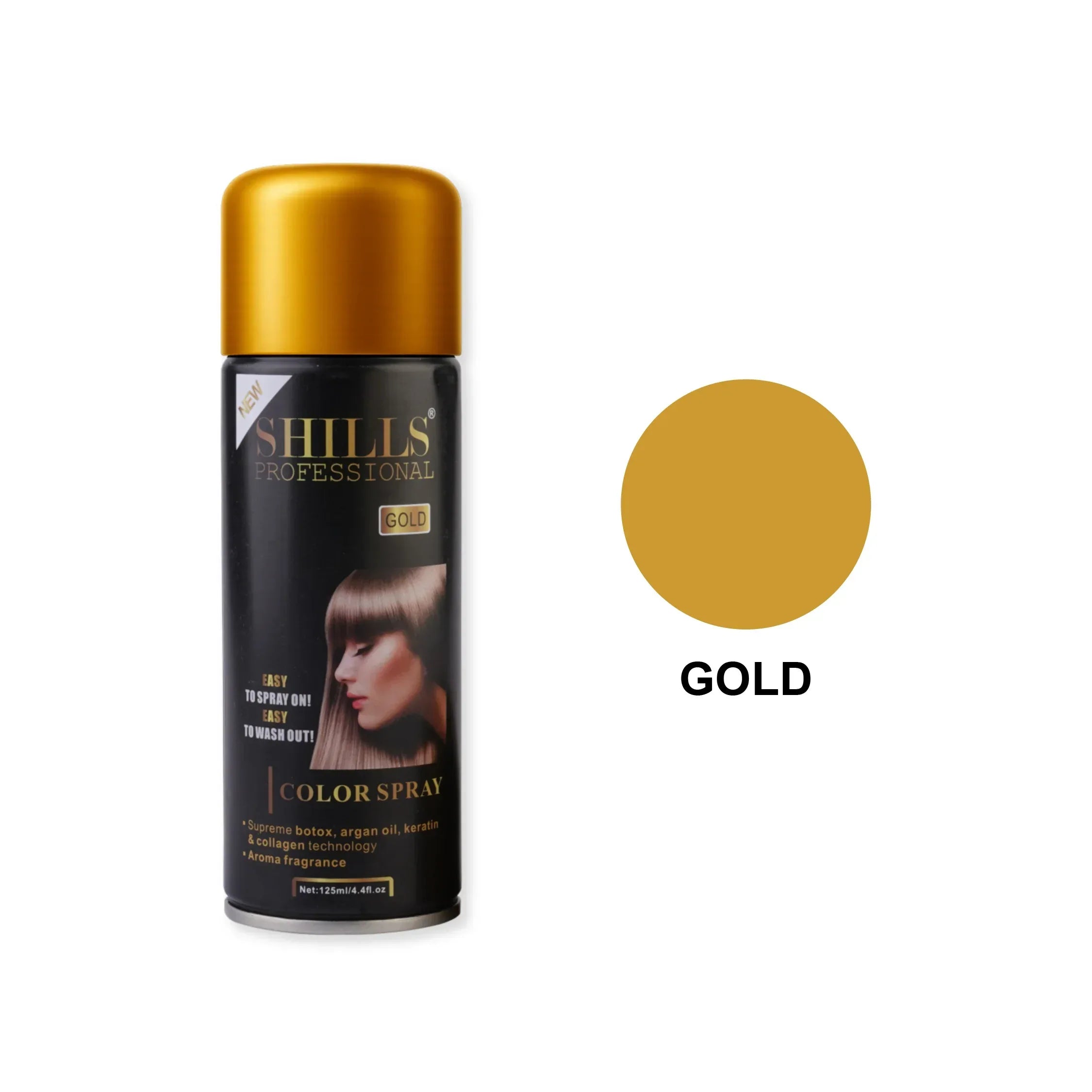 Color Hair Spray (GOLD) - Shills Professional