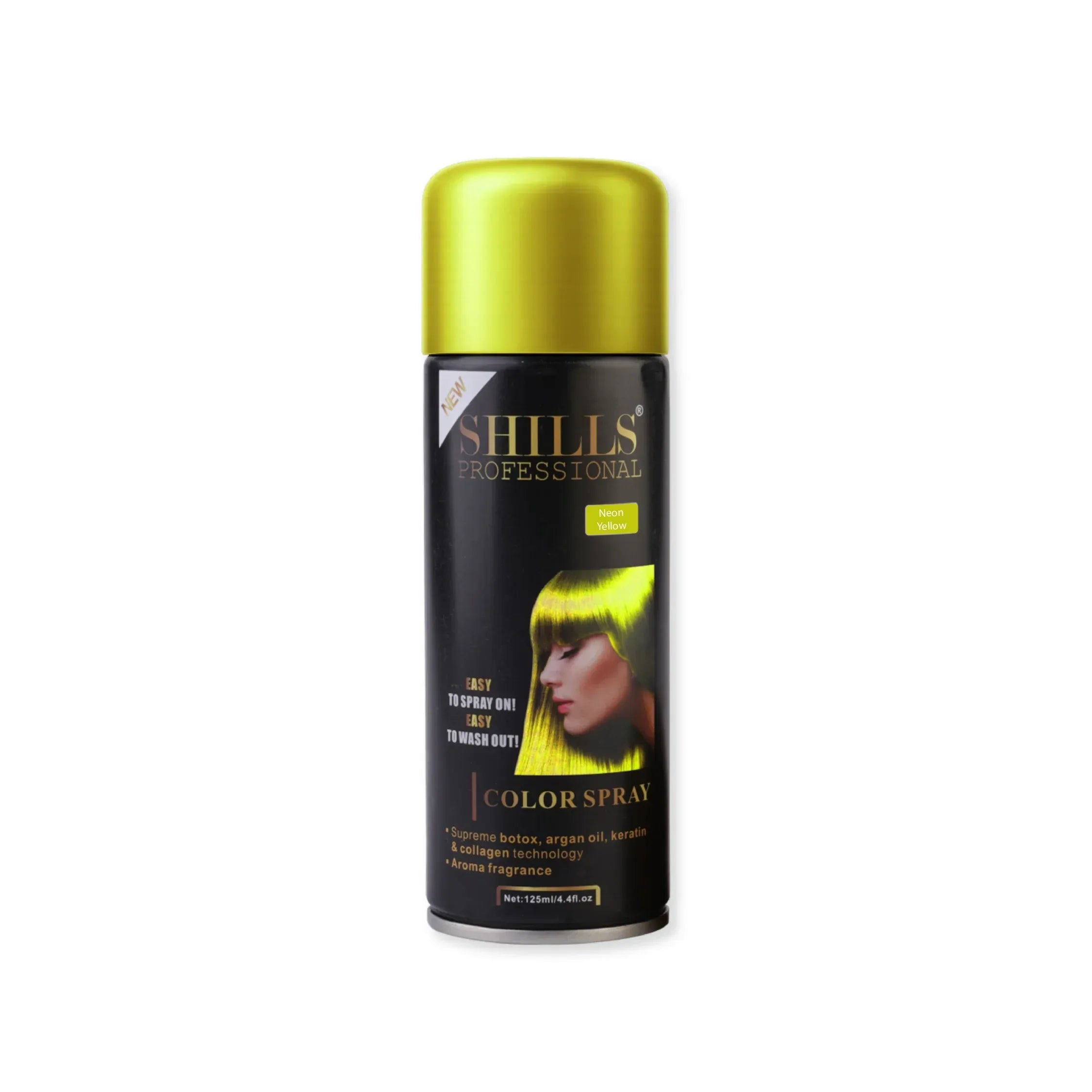 Color Hair Spray (NEON YELLOW) - Shills Professional
