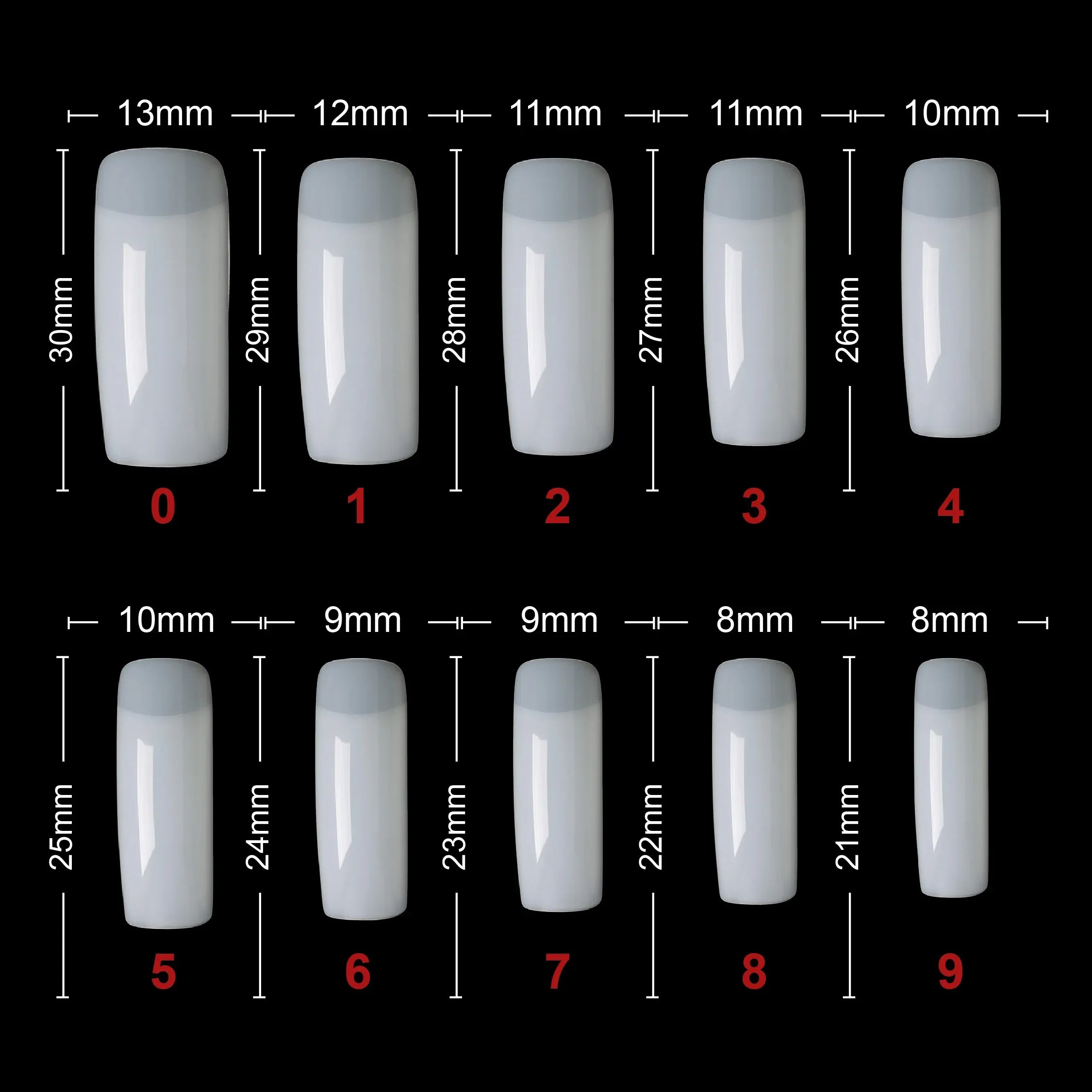 PKT 500pcs Half Cover Nail Tips Natural - Shills Professional