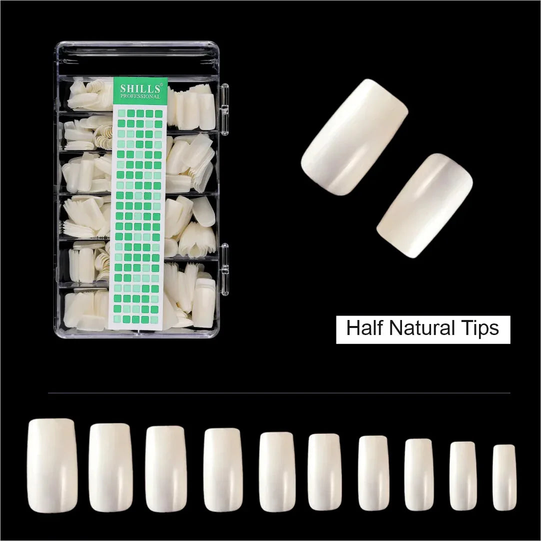 Soft Gel Full Cover Tip-PT15-NATURAL - Shills Professional