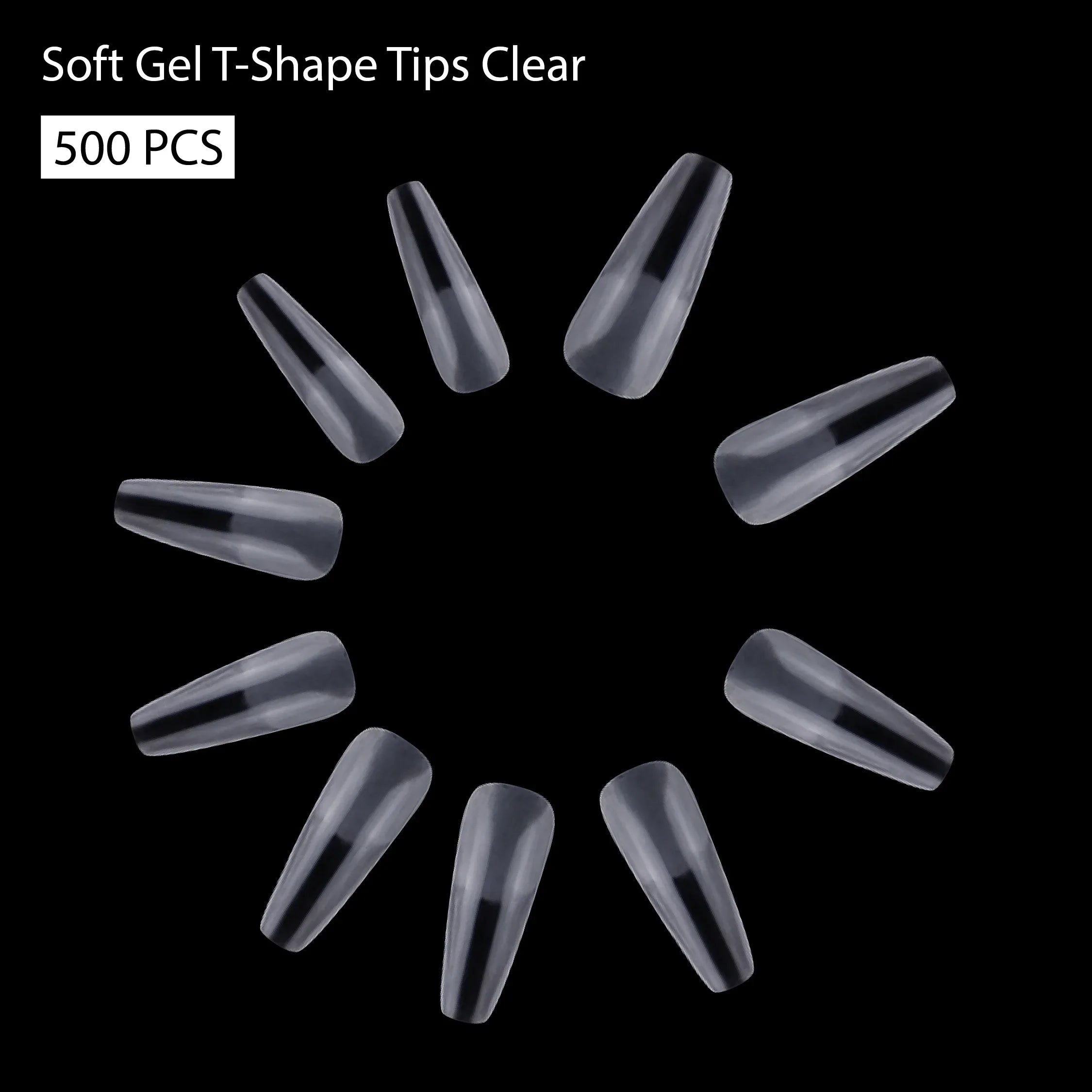 Soft Gel T-Shape Tips-PT20-CLEAR - Shills Professional